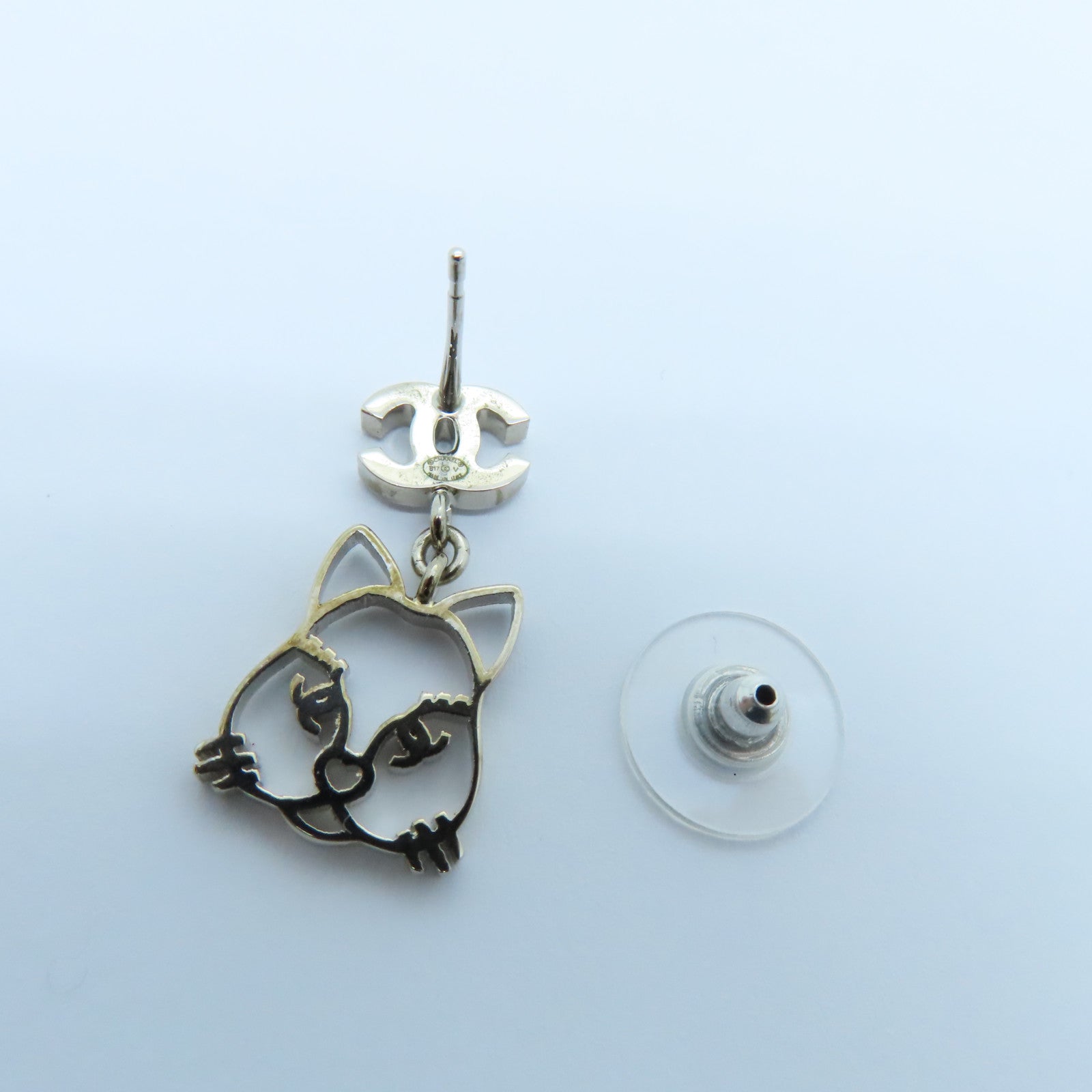 CHANEL 金属Earrings耳环银色