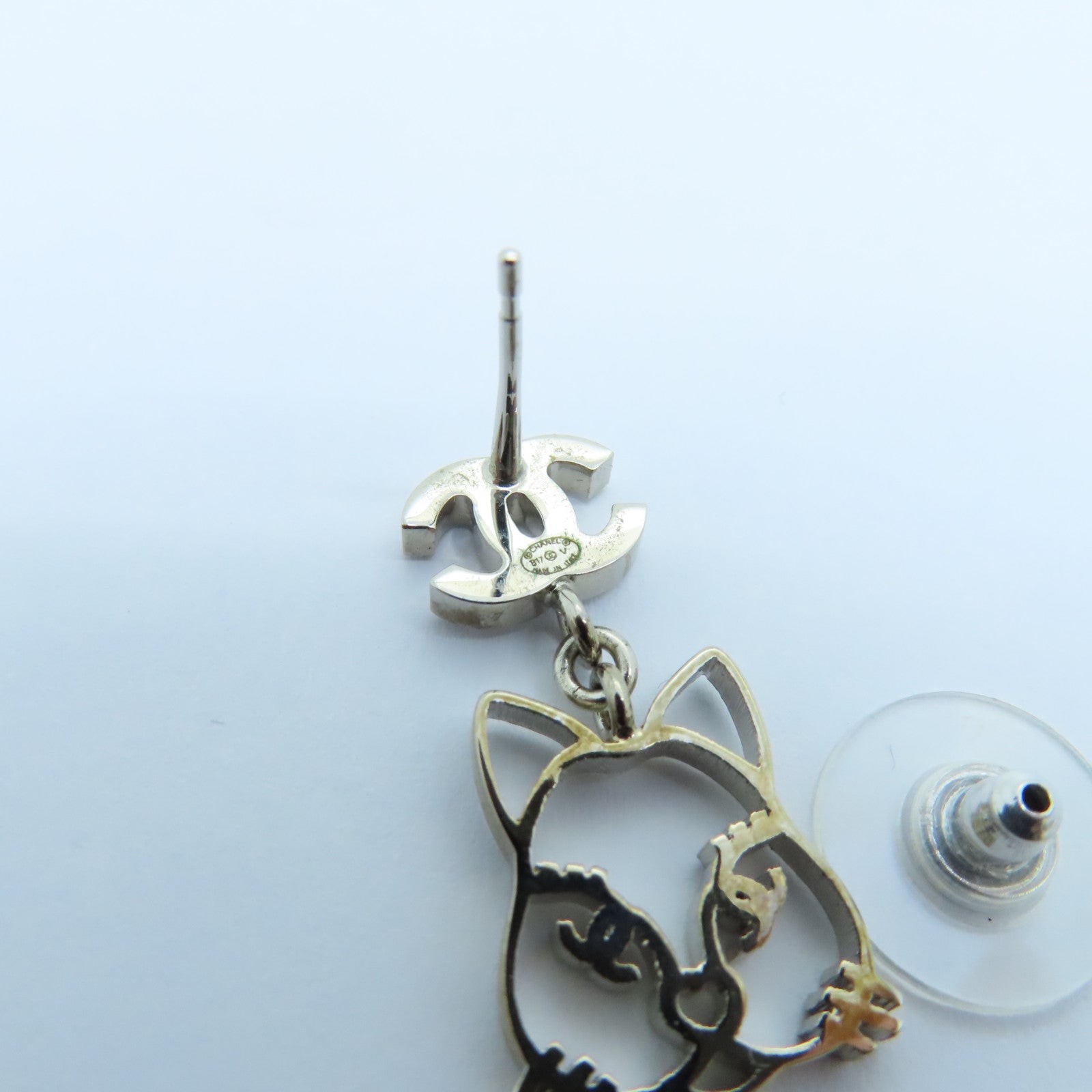 CHANEL 金属Earrings耳环银色