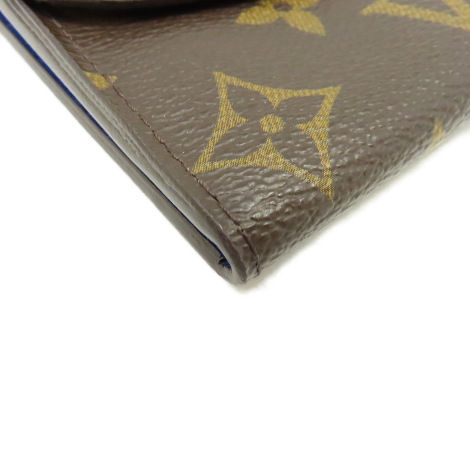 LOUIS VUITTON Monogram Emilie Long Wallet長錢包啡色/藍色