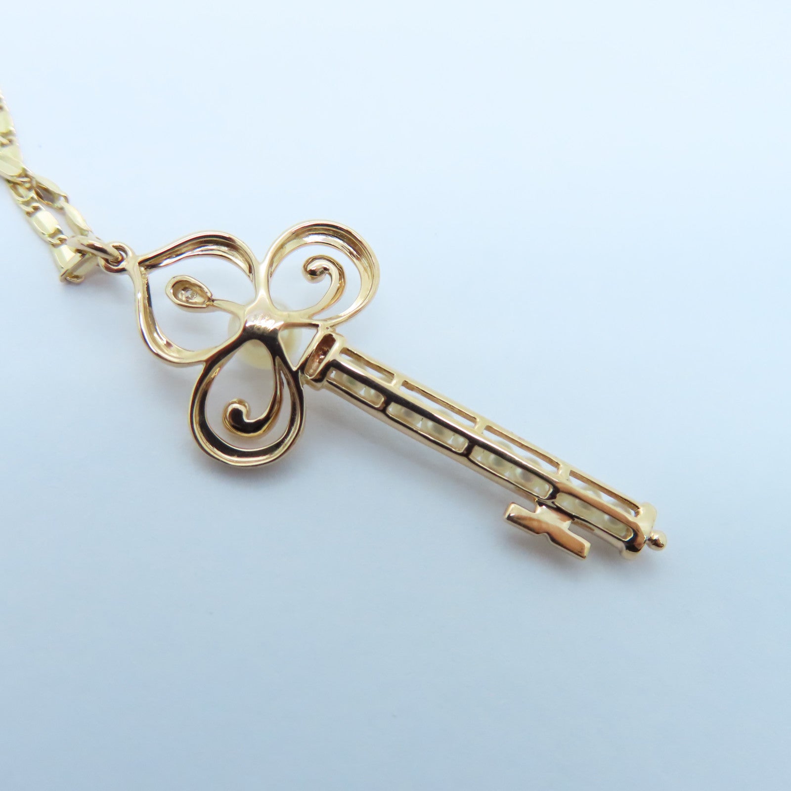 JEWELRY 【激減優惠】18K玫瑰金Diamond Pearl Necklace 0.005ct鑽石珍珠項鍊