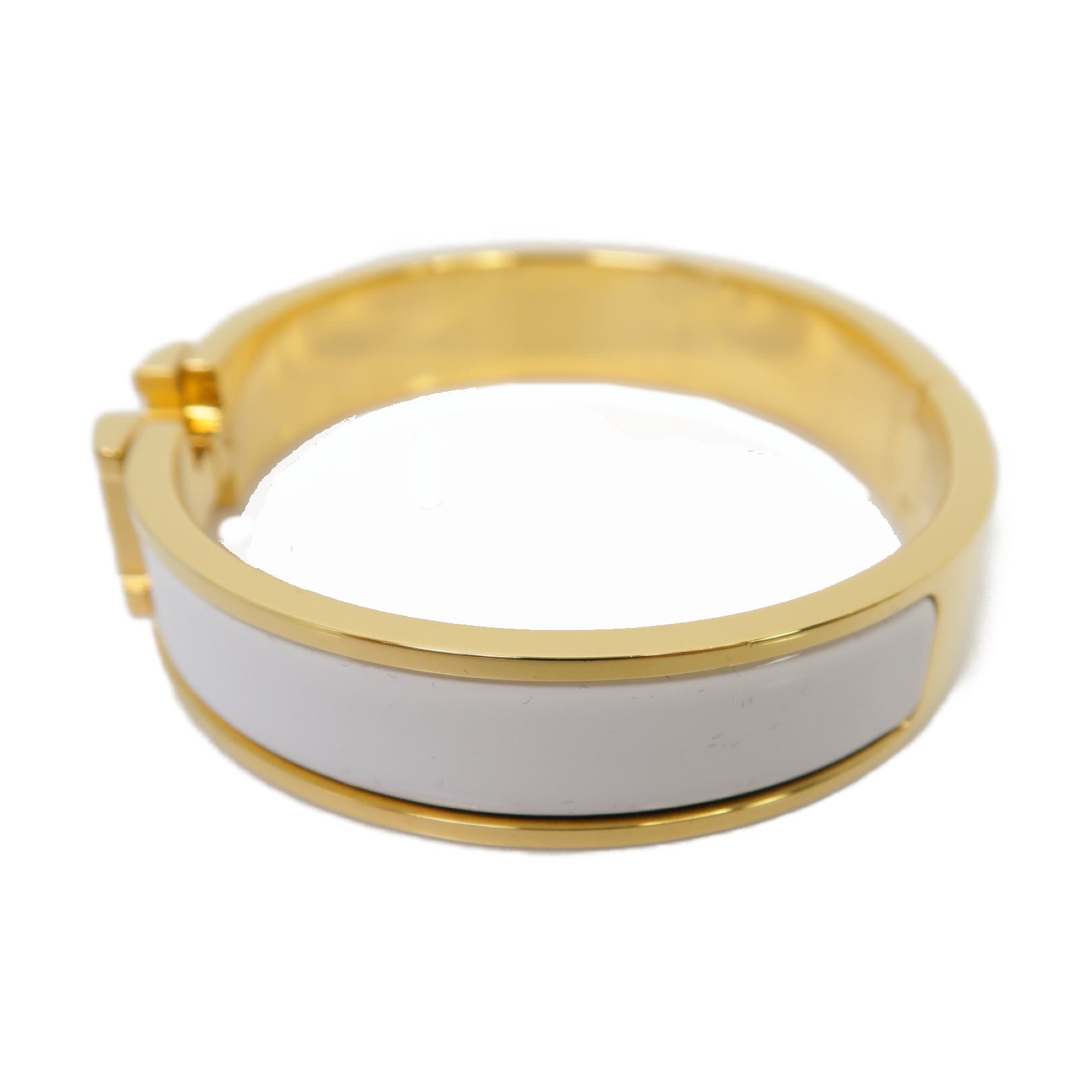 HERMES 金屬Clic H Bracelet金扣手鐲白色– Brand Off Hong Kong Online