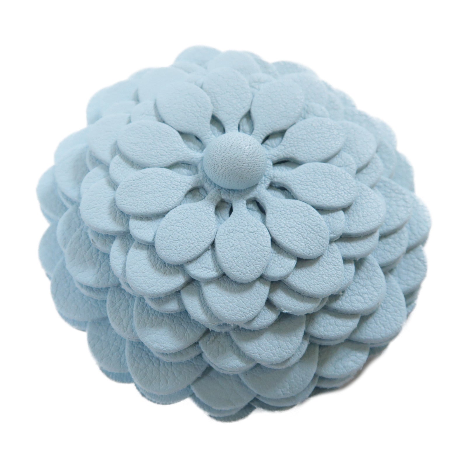 LOEWE 牛皮皮革Stud Flower銀扣飾釘淺藍色