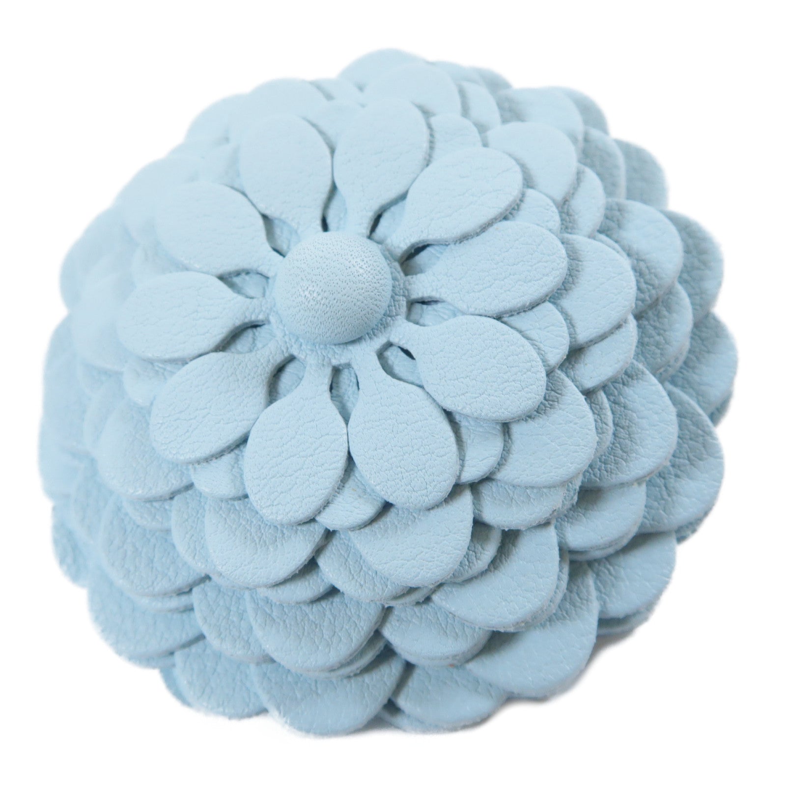 LOEWE 牛皮皮革Stud Flower銀扣飾釘淺藍色
