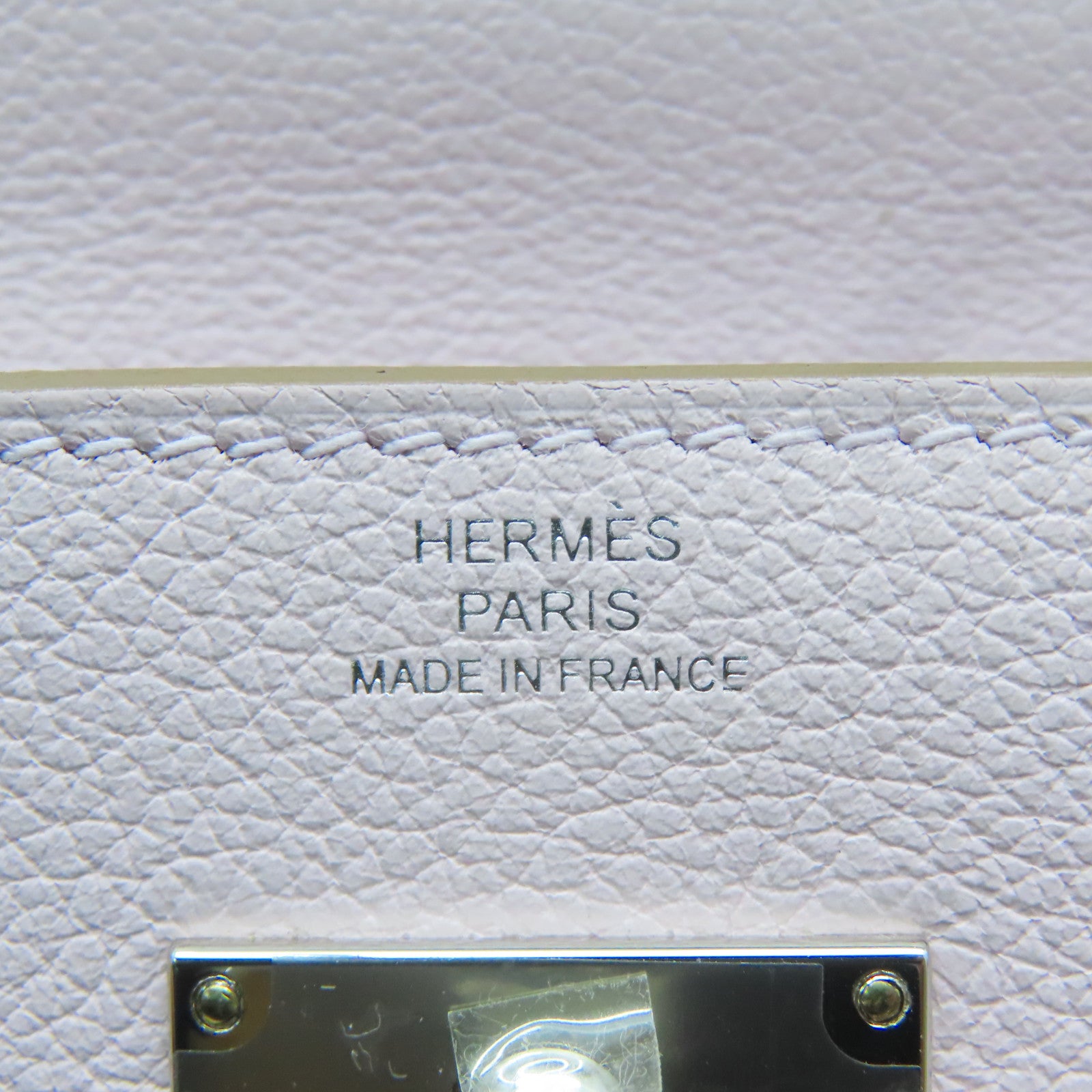 HERMES Evercolor皮革Kelly To Go銀扣肩背袋錦葵紫色