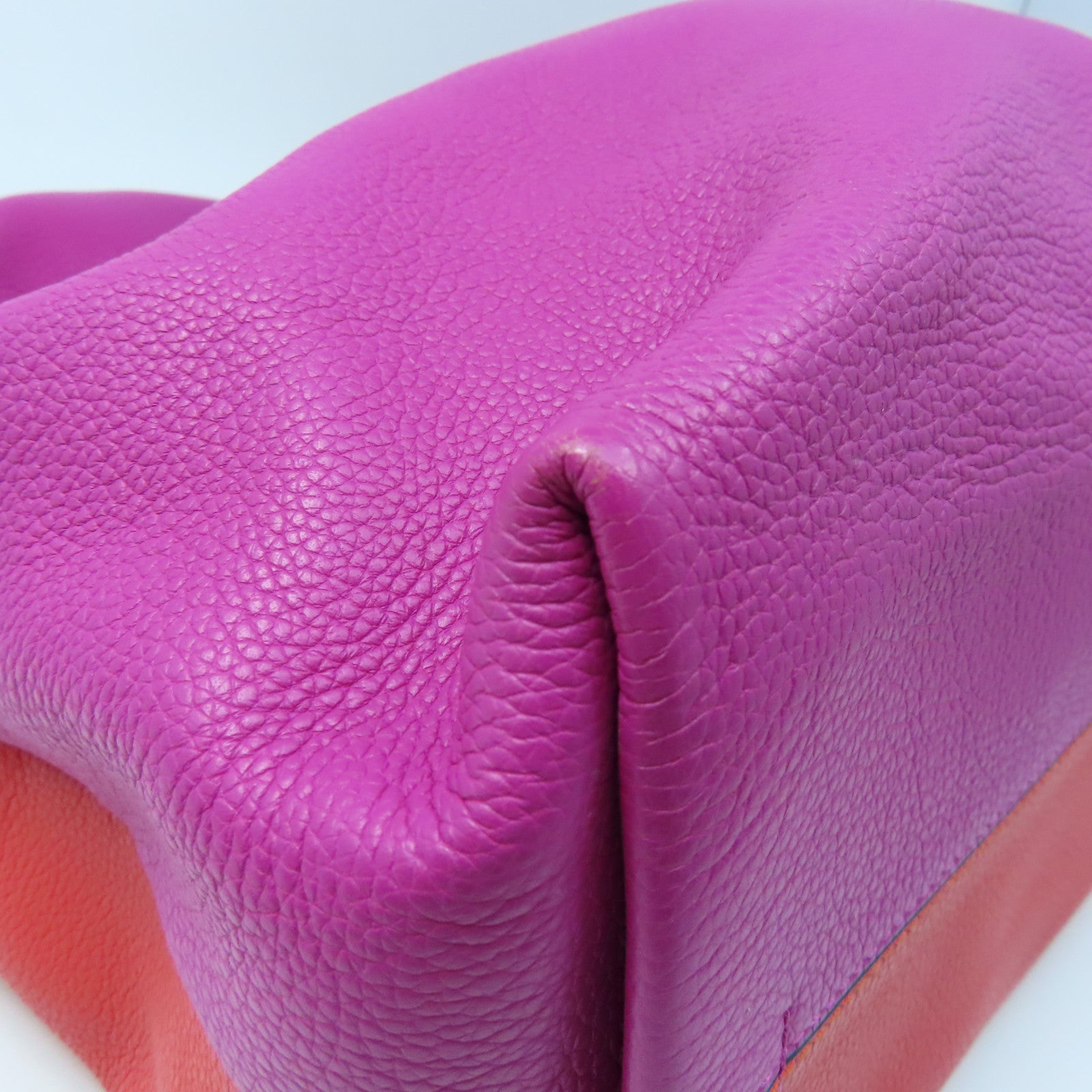 LOEWE 牛皮皮革Shoulder Bag銀扣肩背袋紫色/紅色