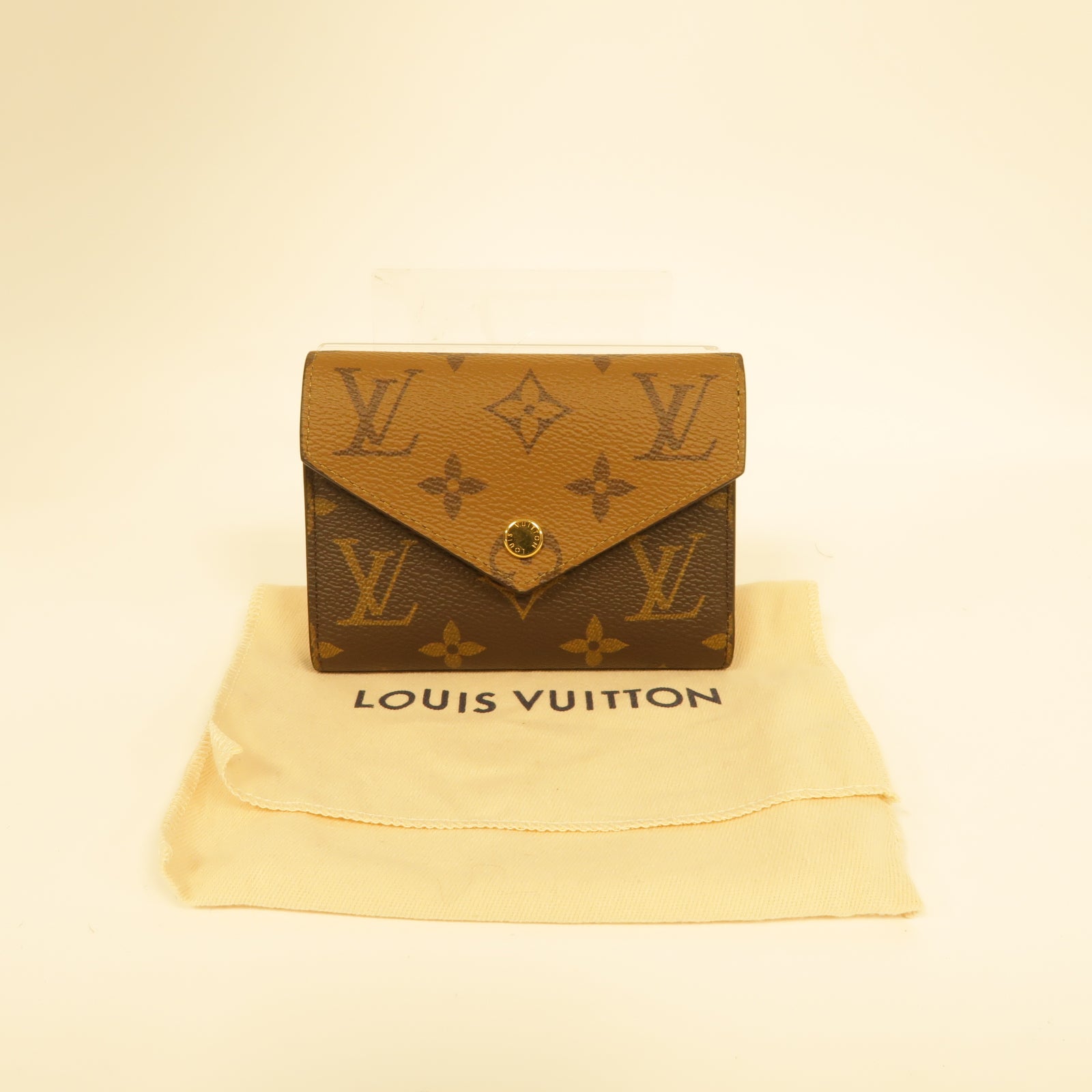 LOUIS VUITTON Monogram Victorine Wallet金扣錢包啡色