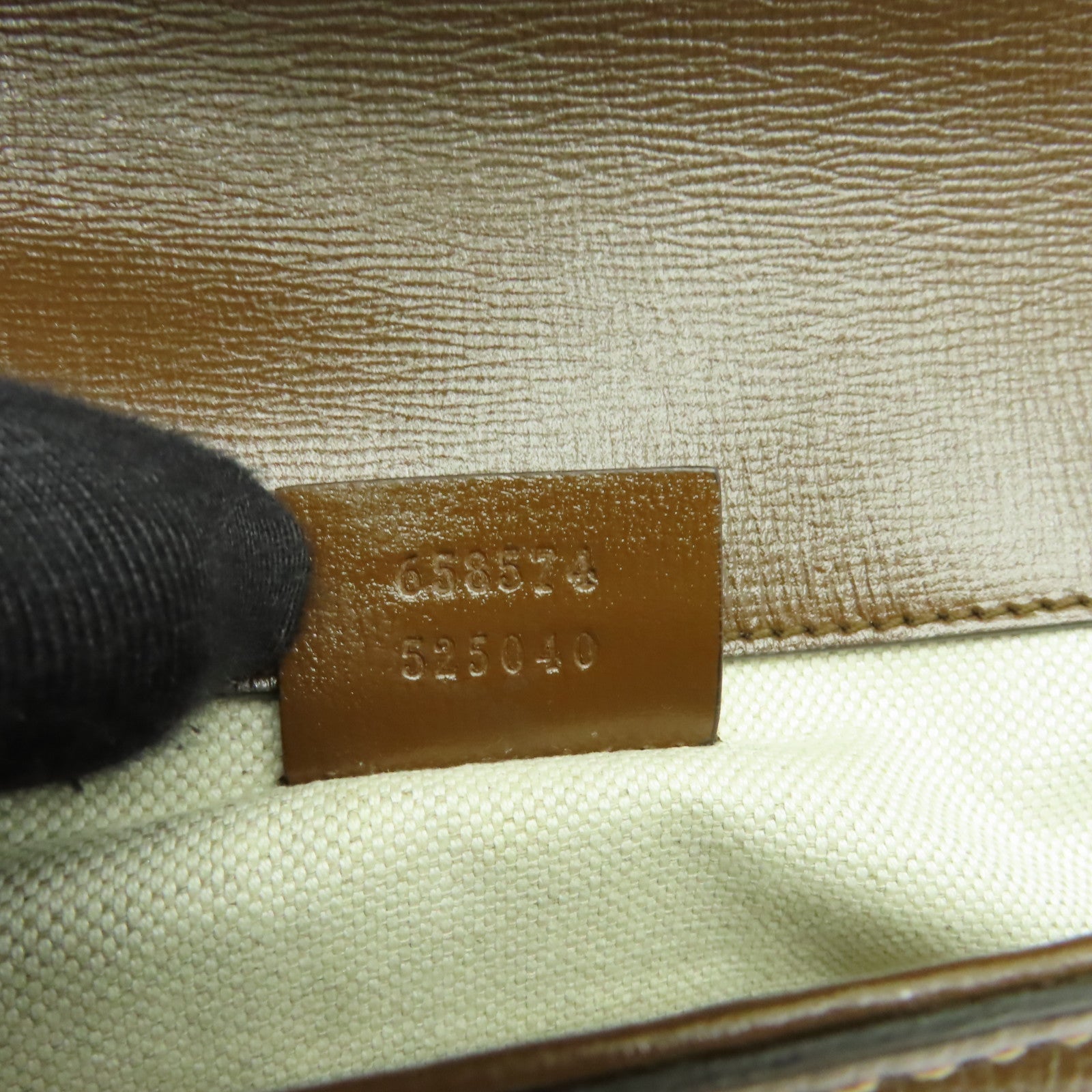 GUCCI 塗層帆布Horsebit 1955 Mini金扣肩背袋啡色