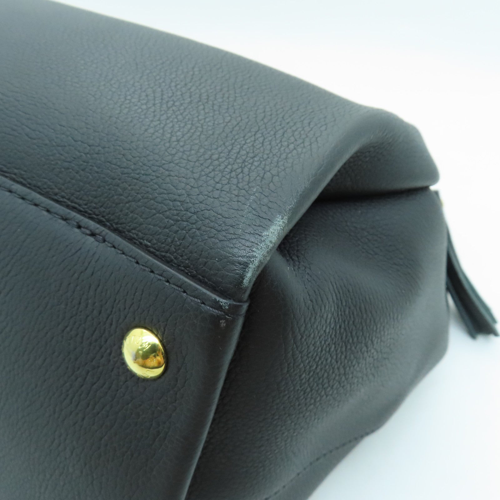 LOUIS VUITTON 牛皮皮革Lockmeto金扣手挽肩背兩用袋黑色