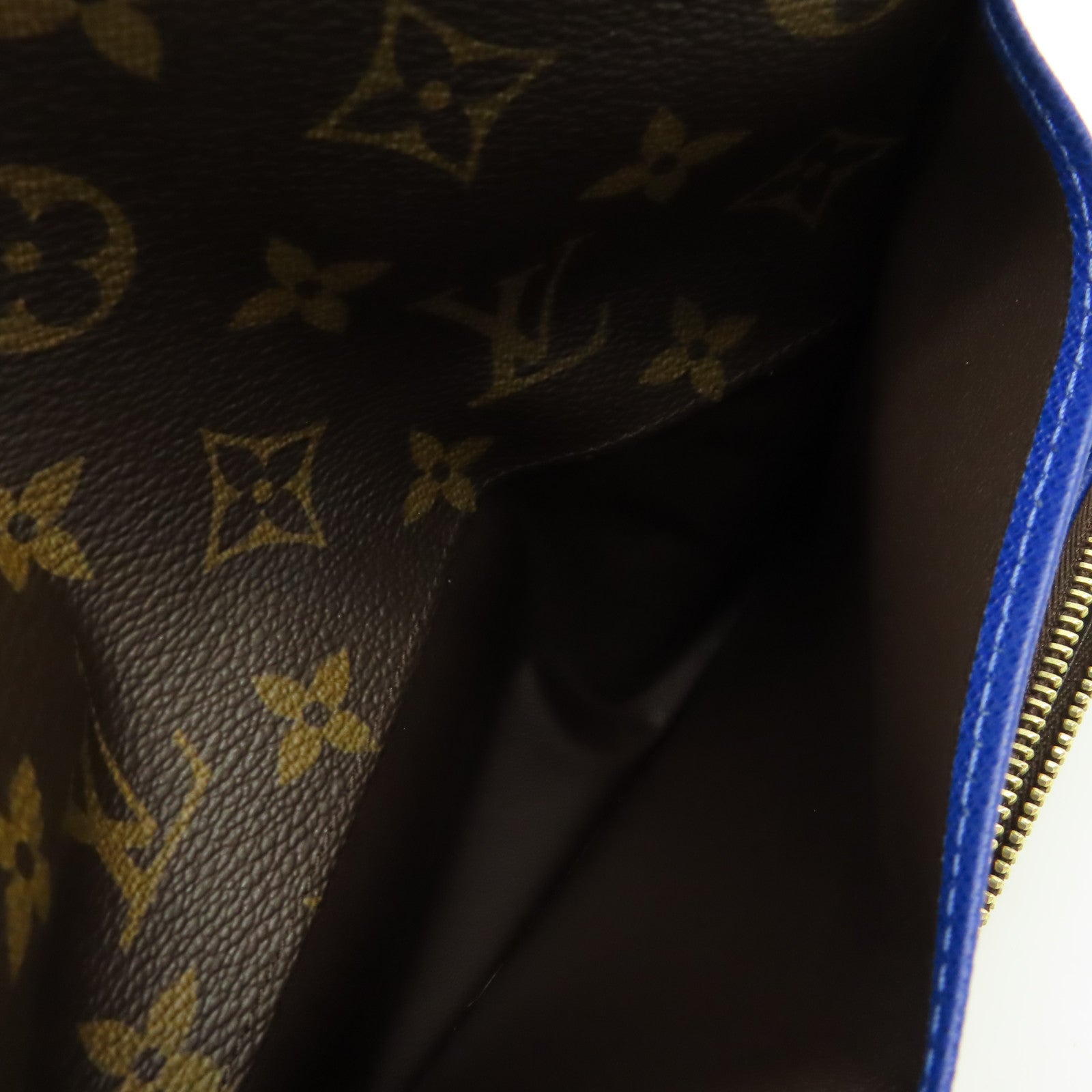 LOUIS VUITTON Monogram Emilie Long Wallet長錢包啡色/藍色