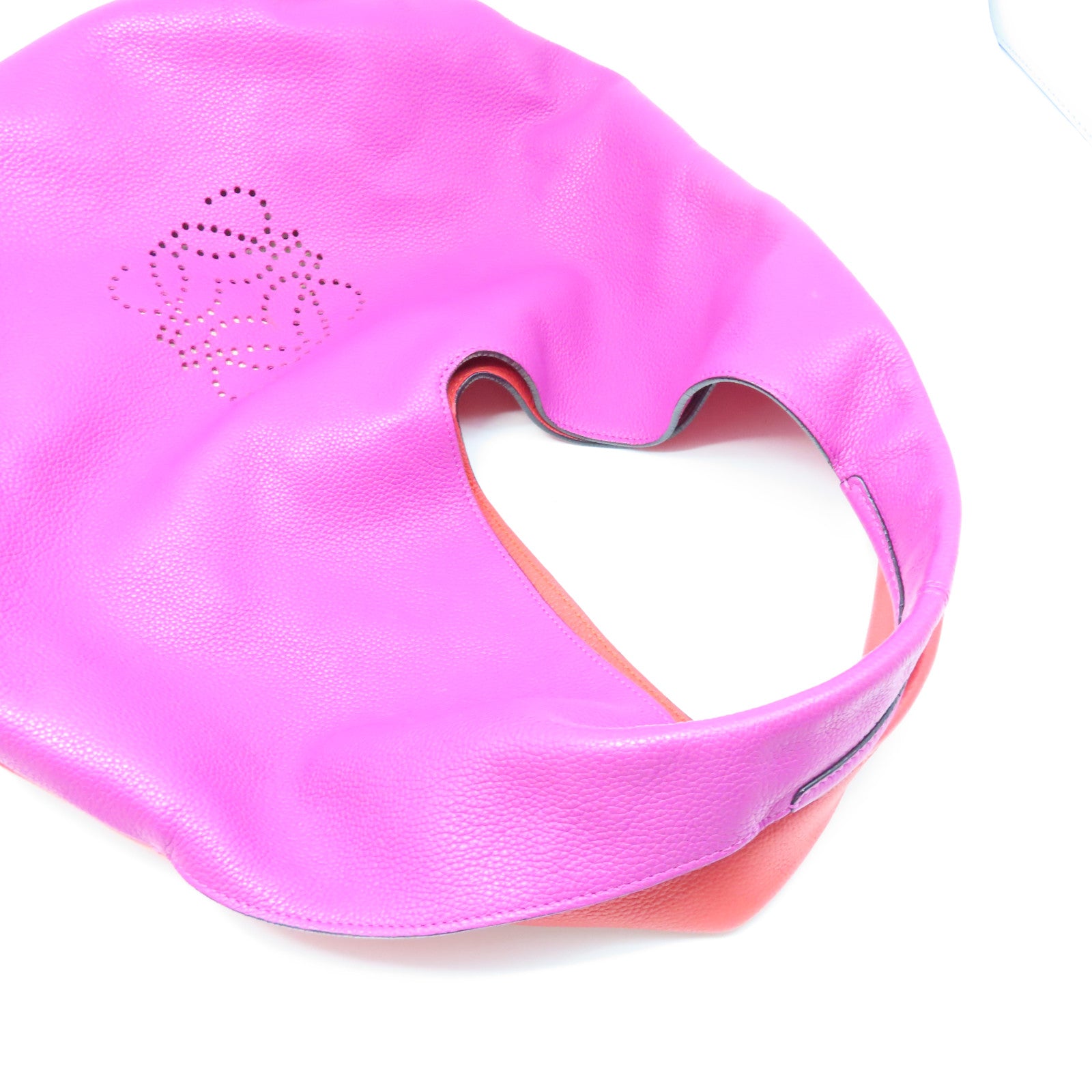 LOEWE 牛皮皮革Shoulder Bag銀扣肩背袋紫色/紅色