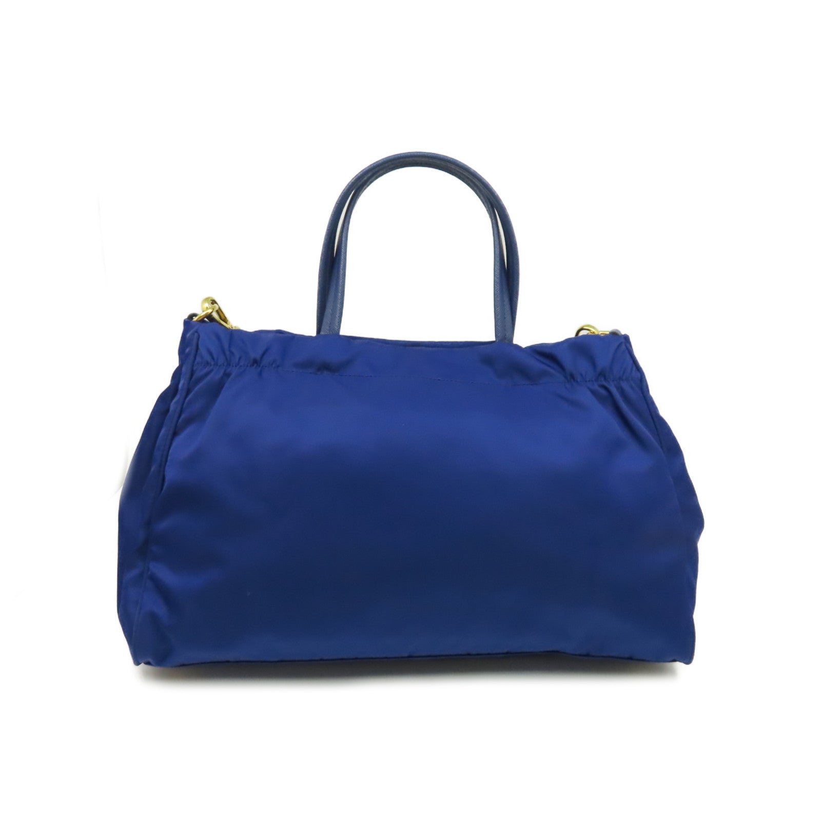 PRADA 尼龍2Way Shoulder Bag金扣手挽肩背兩用袋藍色