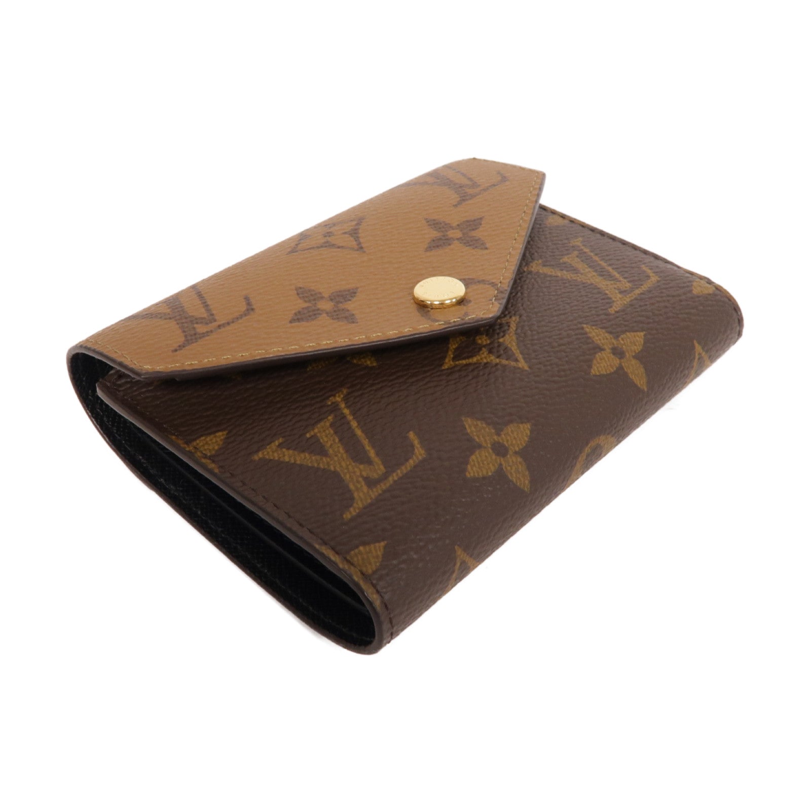 LOUIS VUITTON Monogram Victorine Wallet金扣錢包啡色