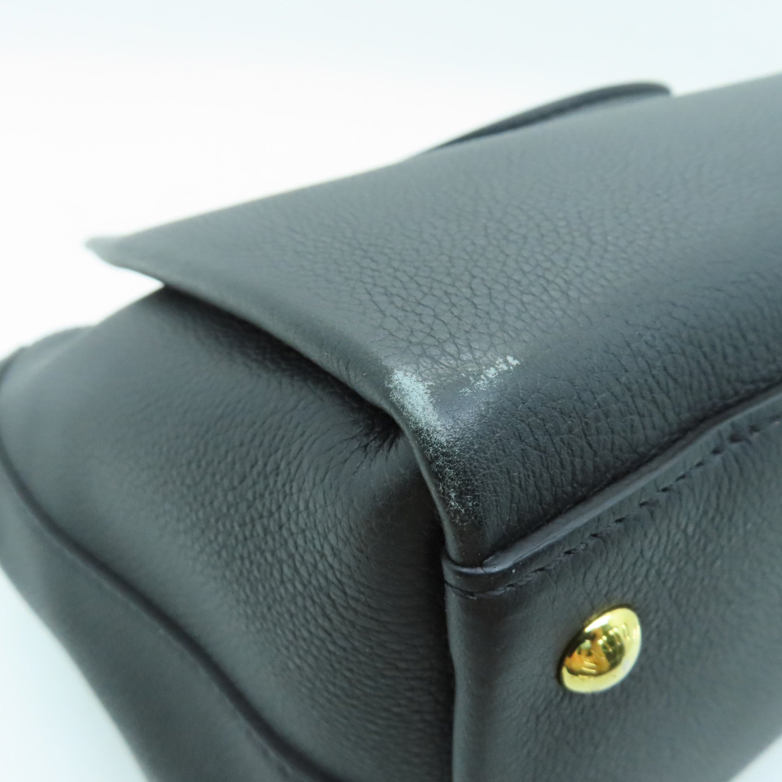 LOUIS VUITTON 牛皮皮革Lockmeto金扣手挽肩背兩用袋黑色
