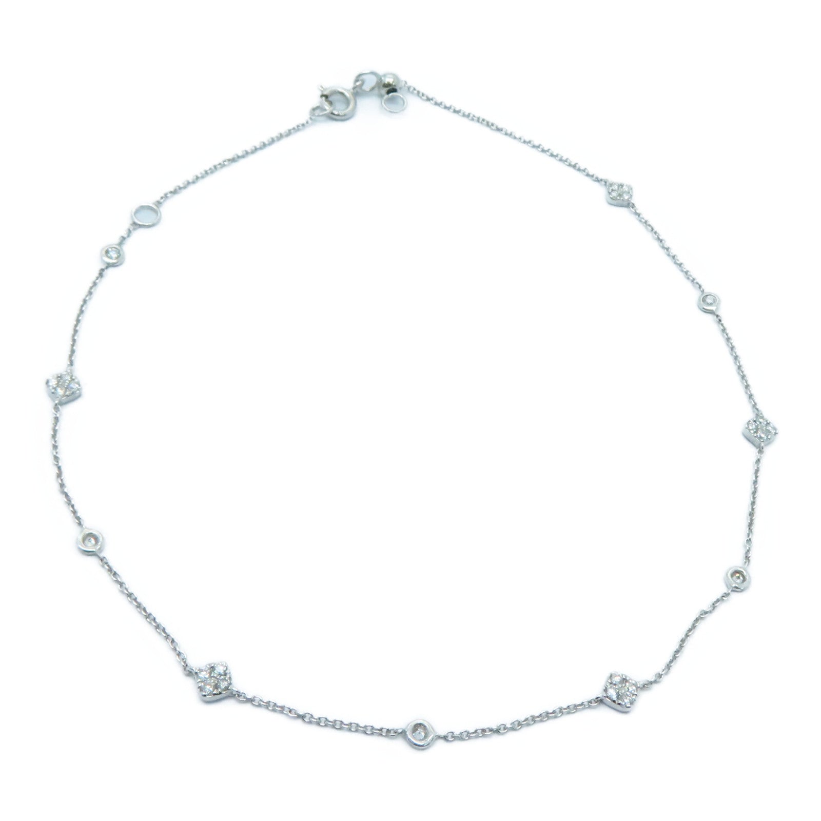JEWELRY Sharp Discount 18K White Gold Diamond Bracelet Diamond Brace Brand Off Hong Kong Online Store
