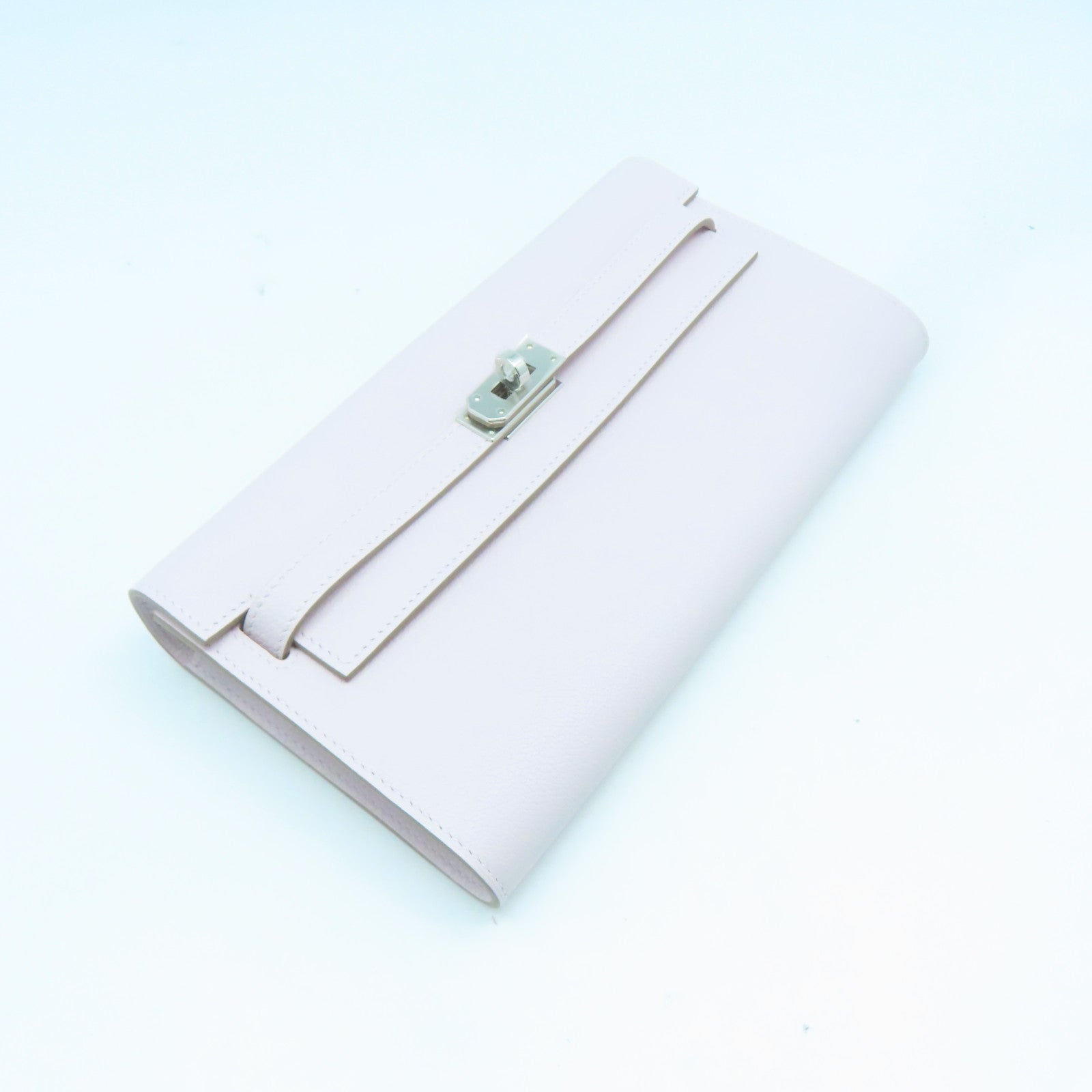 HERMES Evercolor皮革Kelly To Go銀扣肩背袋錦葵紫色