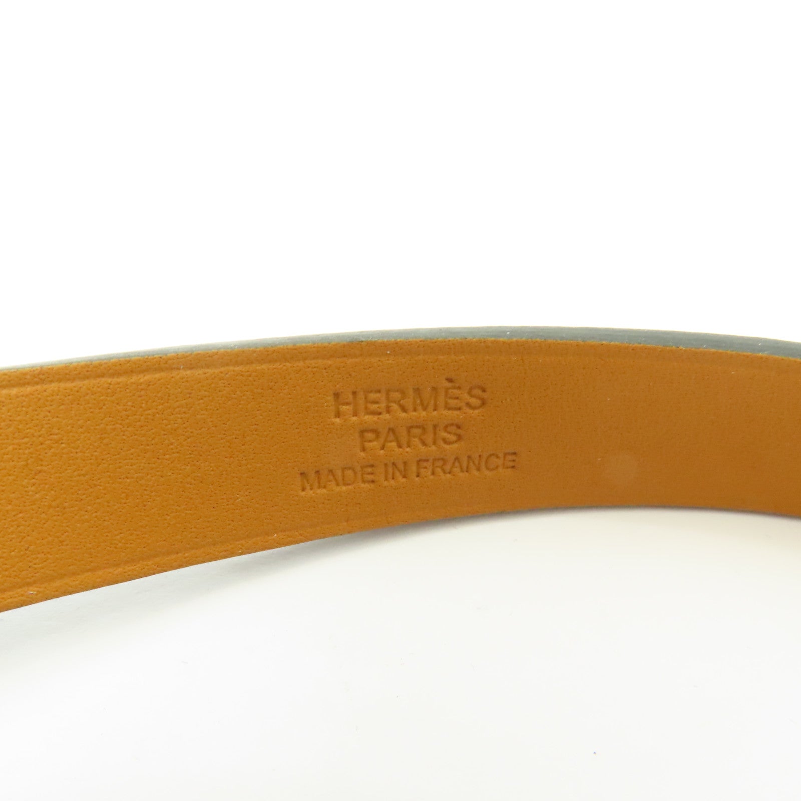HERMES Epsom皮革Leather Bracelet金扣手鐲藍色