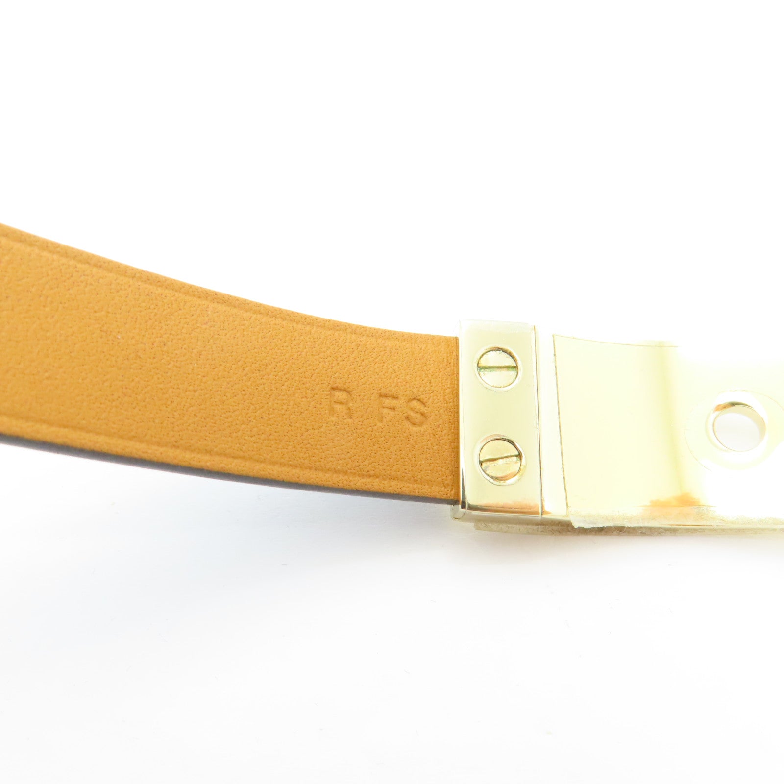 HERMES Epsom皮革Leather Bracelet金扣手鐲藍色