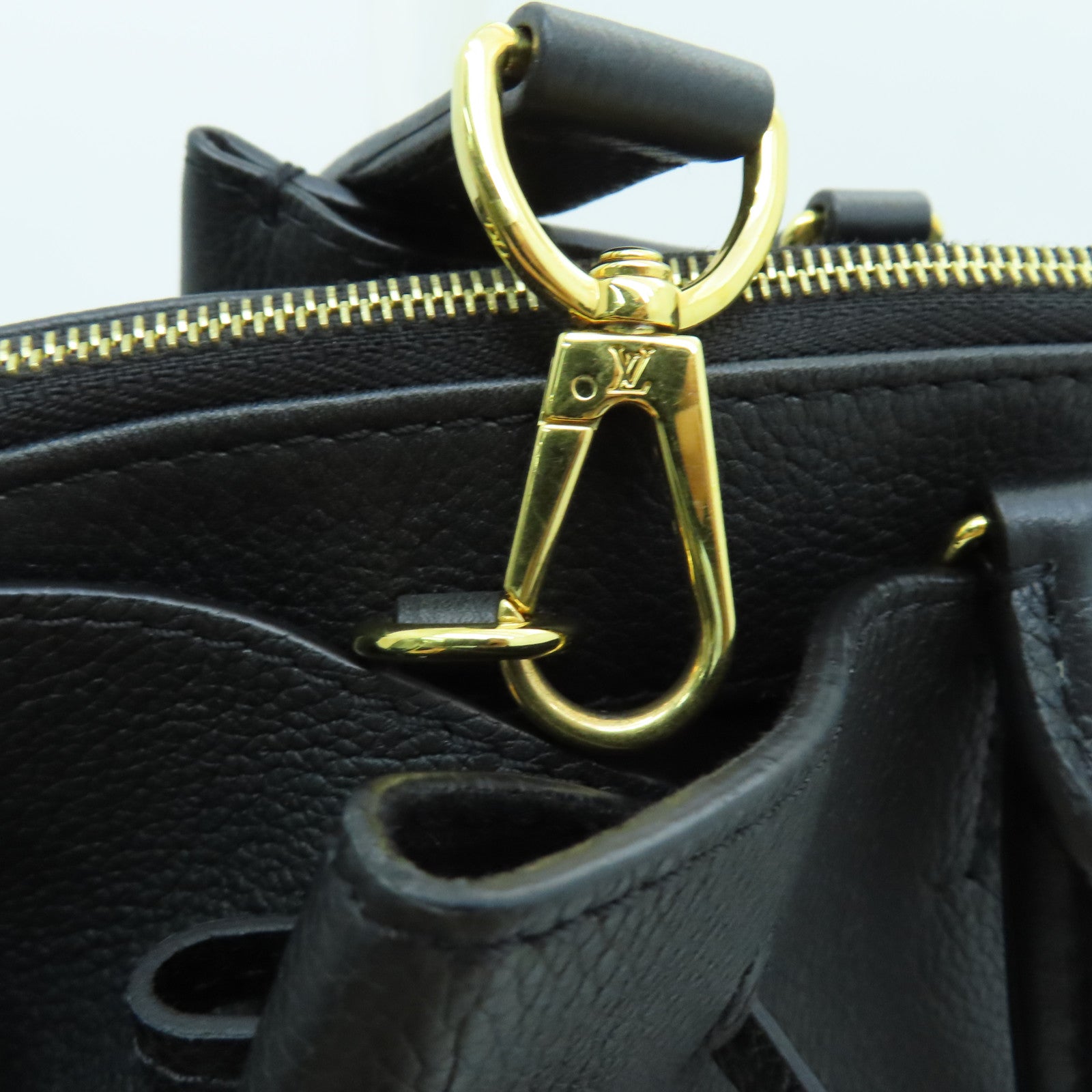 LOUIS VUITTON 牛皮皮革Lockmeto金扣手挽肩背兩用袋黑色