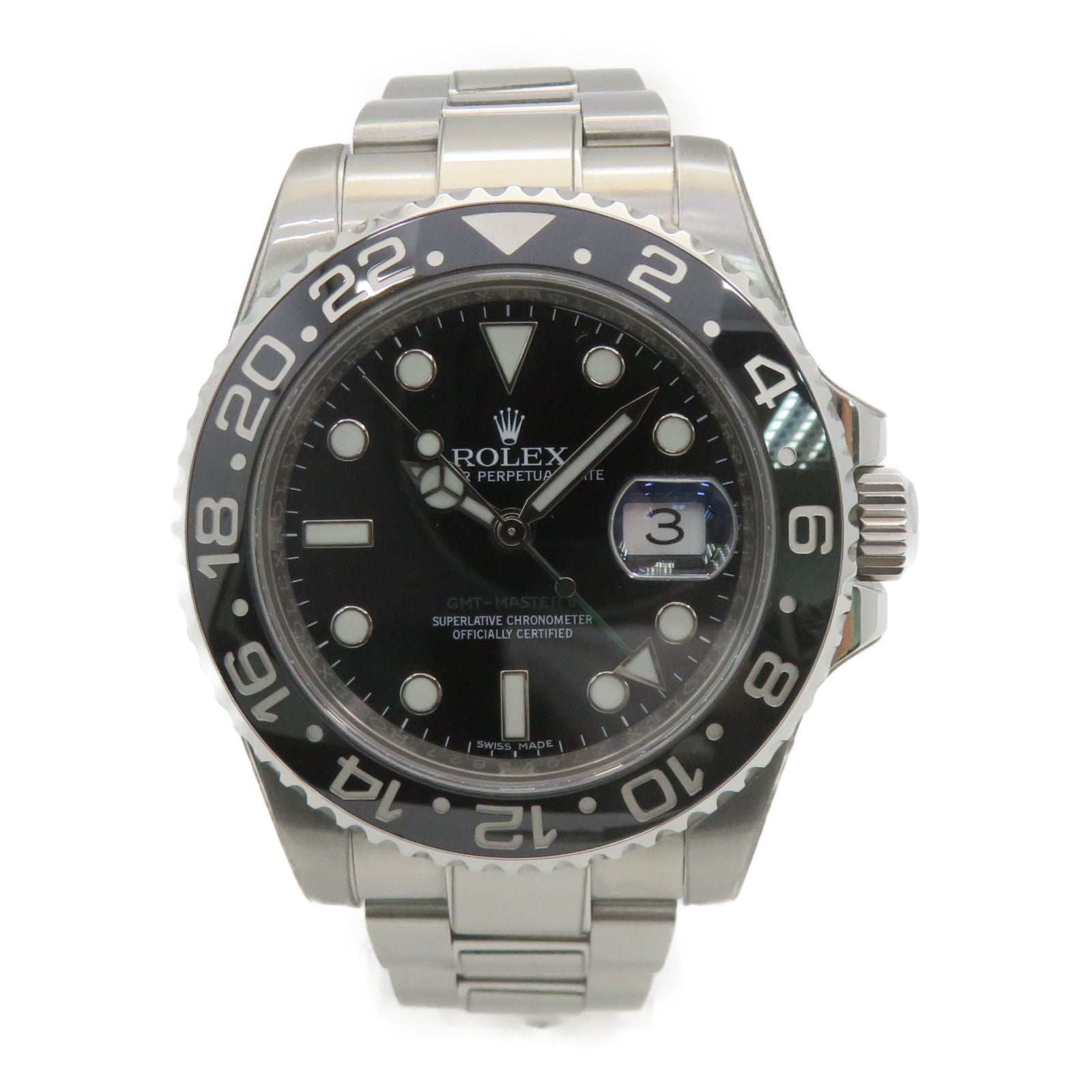 ROLEX GMT Master II不锈钢手表自动机芯黑色