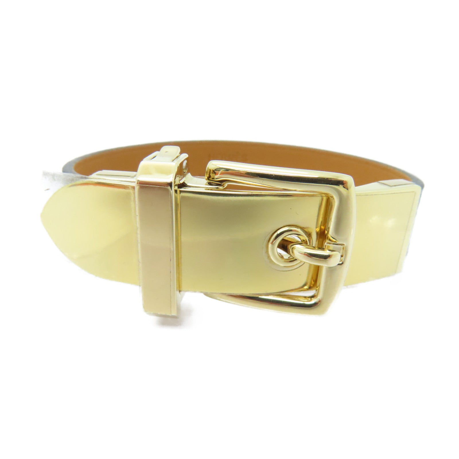 HERMES Epsom皮革Leather Bracelet金扣手鐲藍色
