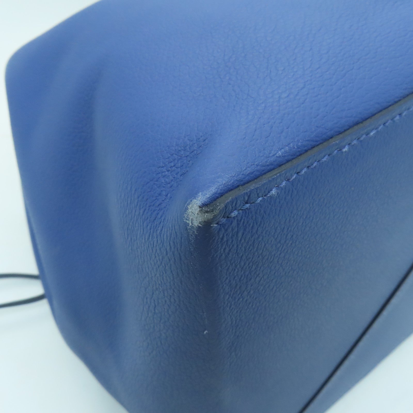 HERMES Evercolor皮革Licol银扣肩背袋Bleu Brighton蓝色