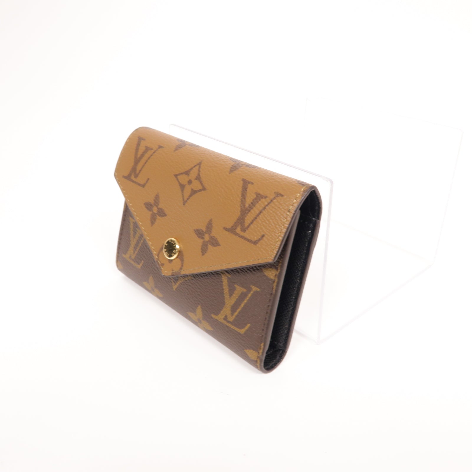 LOUIS VUITTON Monogram Victorine Wallet金扣錢包啡色