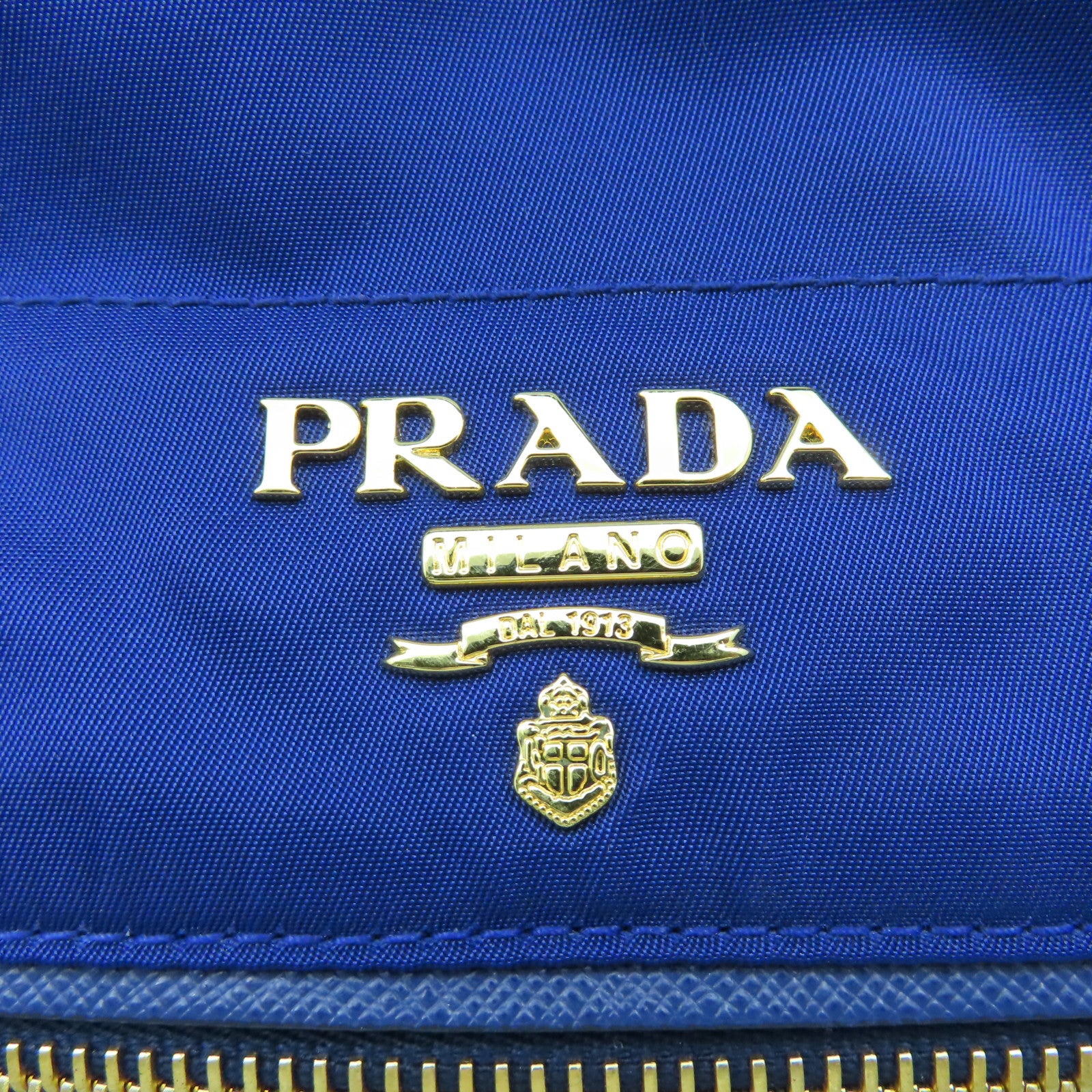 PRADA 尼龍2Way Shoulder Bag金扣手挽肩背兩用袋藍色