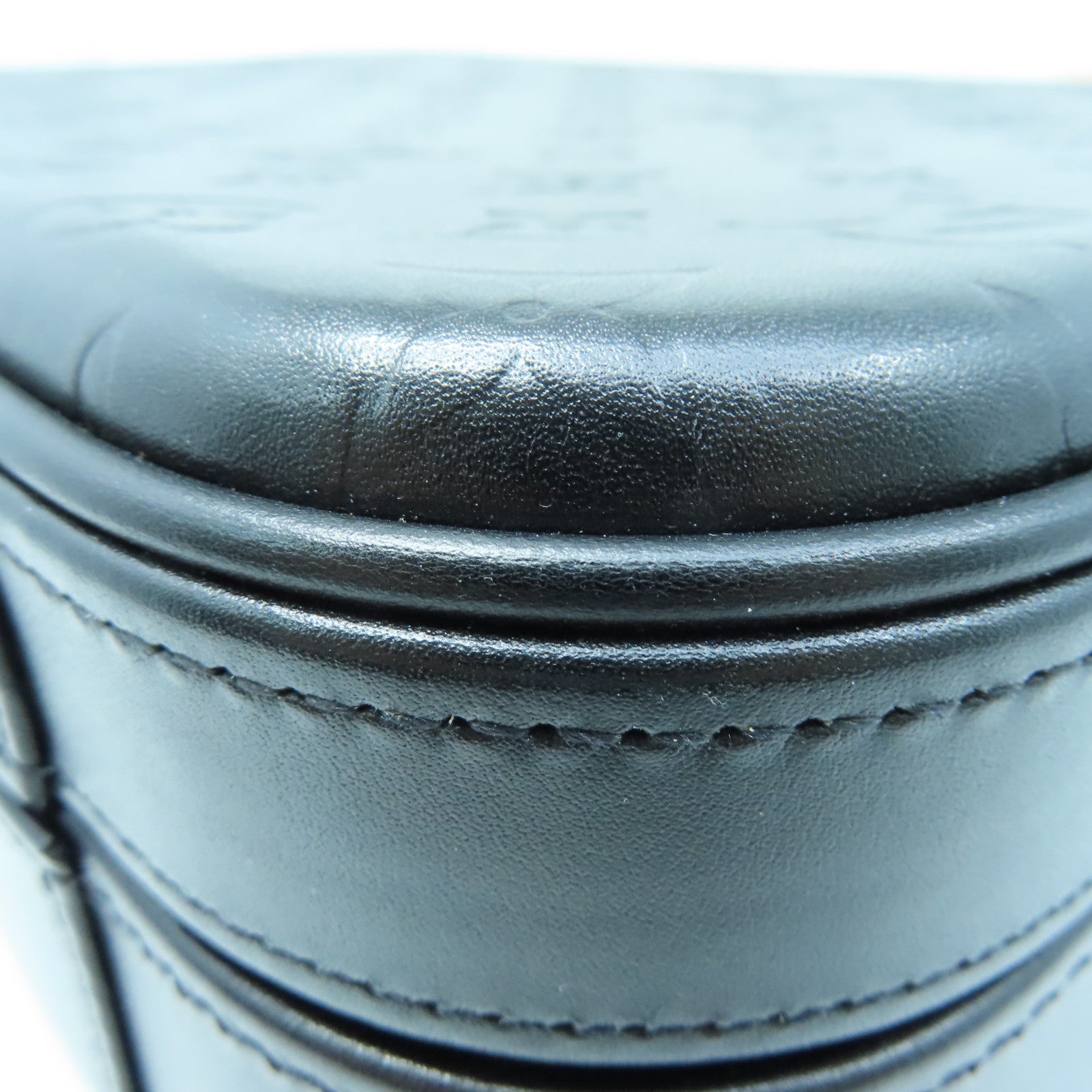 LOUIS VUITTON Monogram Glace Valisette PM Hand Bag銀扣手挽袋黑色