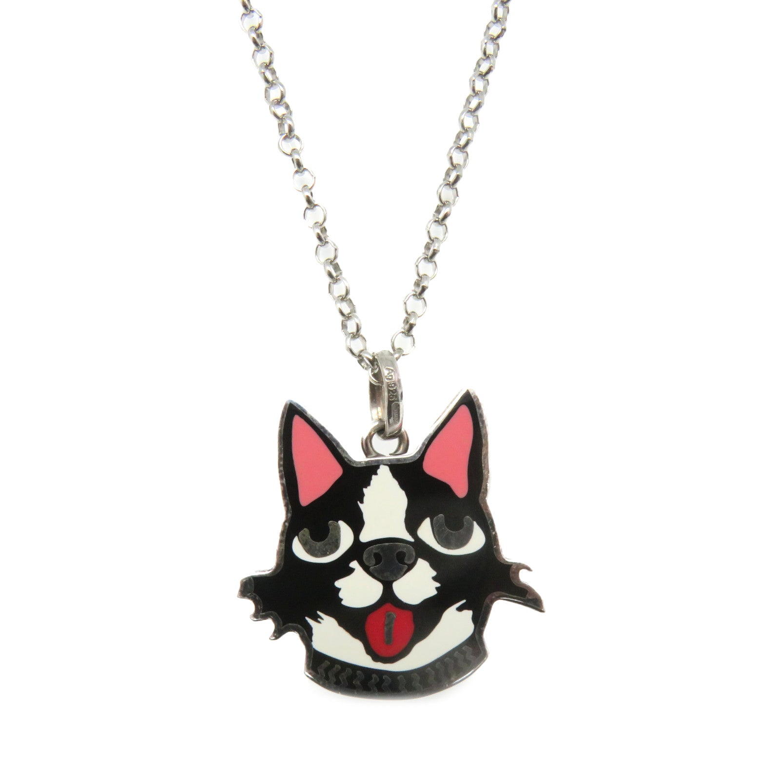 GUCCI 925 Sterling Silver Bosco Orso Necklace Necklace