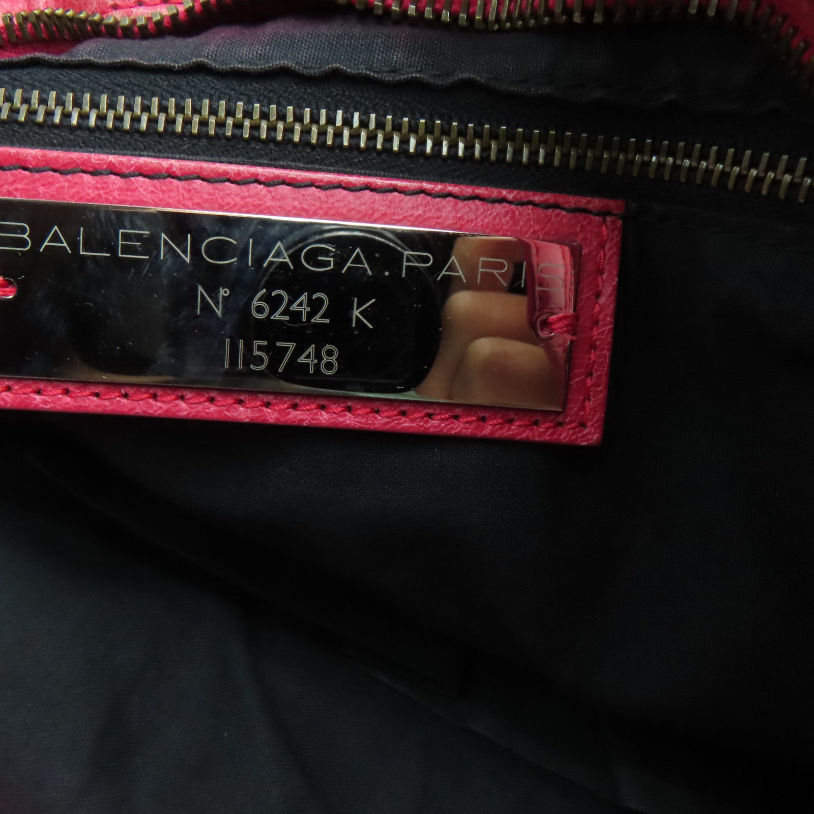 BALENCIAGA 牛皮皮革City手挽肩背两用袋红色