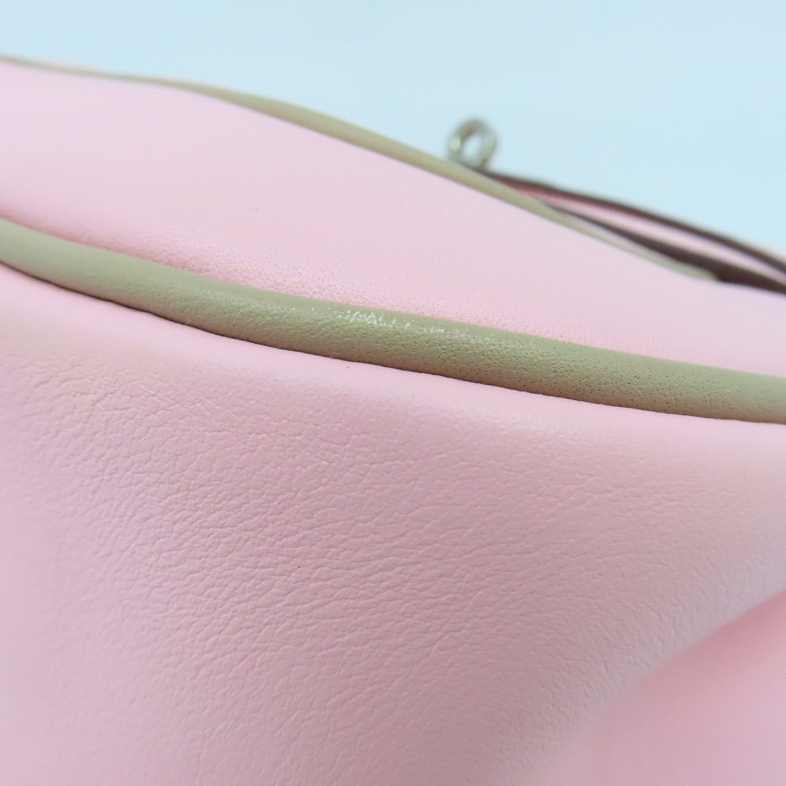 HERMES Swift皮革Mini Berline銀扣肩背袋櫻花粉