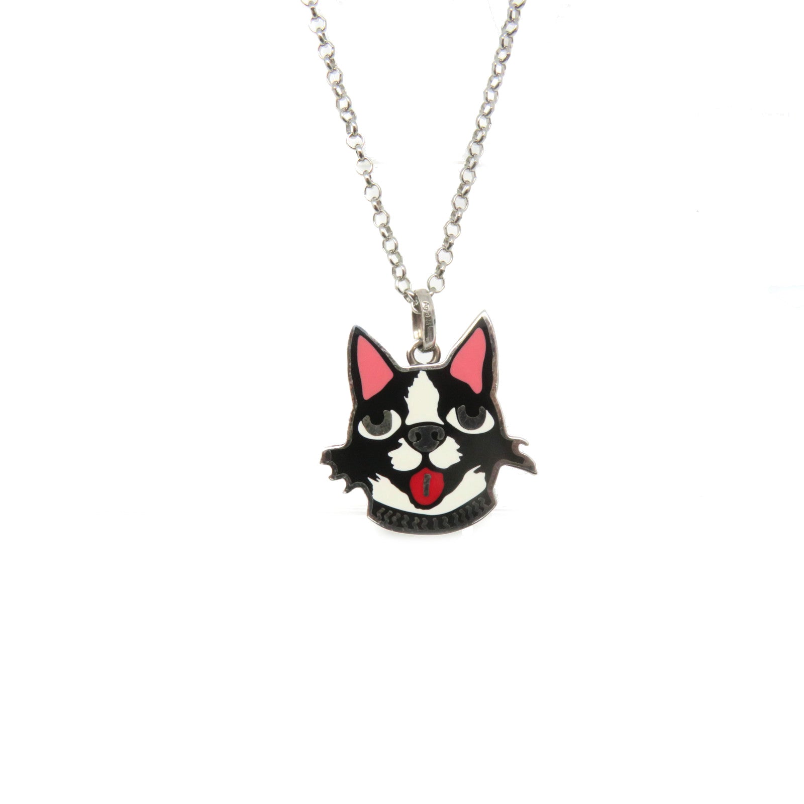 GUCCI 925 Sterling Silver Bosco Orso Necklace Necklace