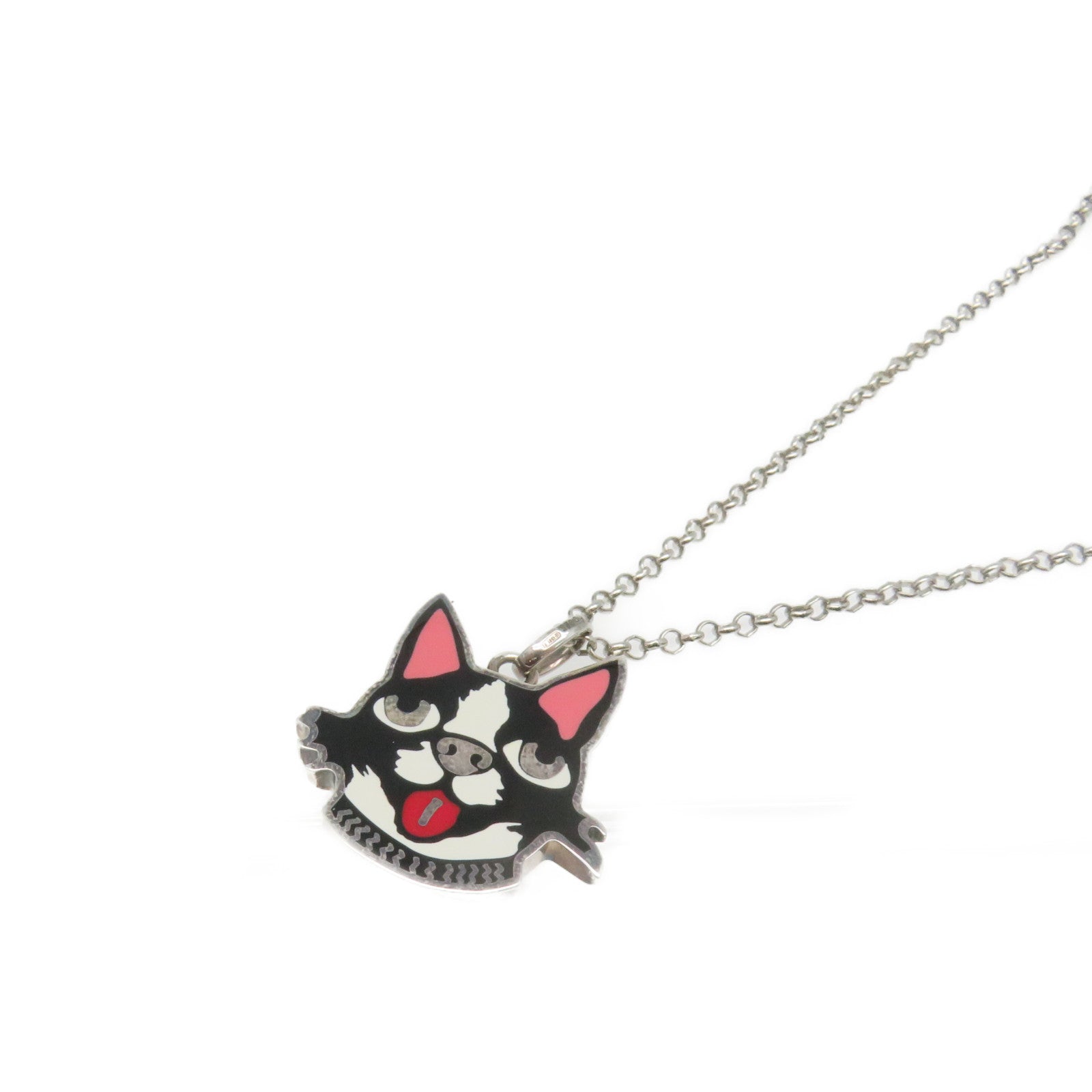 GUCCI 925 Sterling Silver Bosco Orso Necklace Necklace