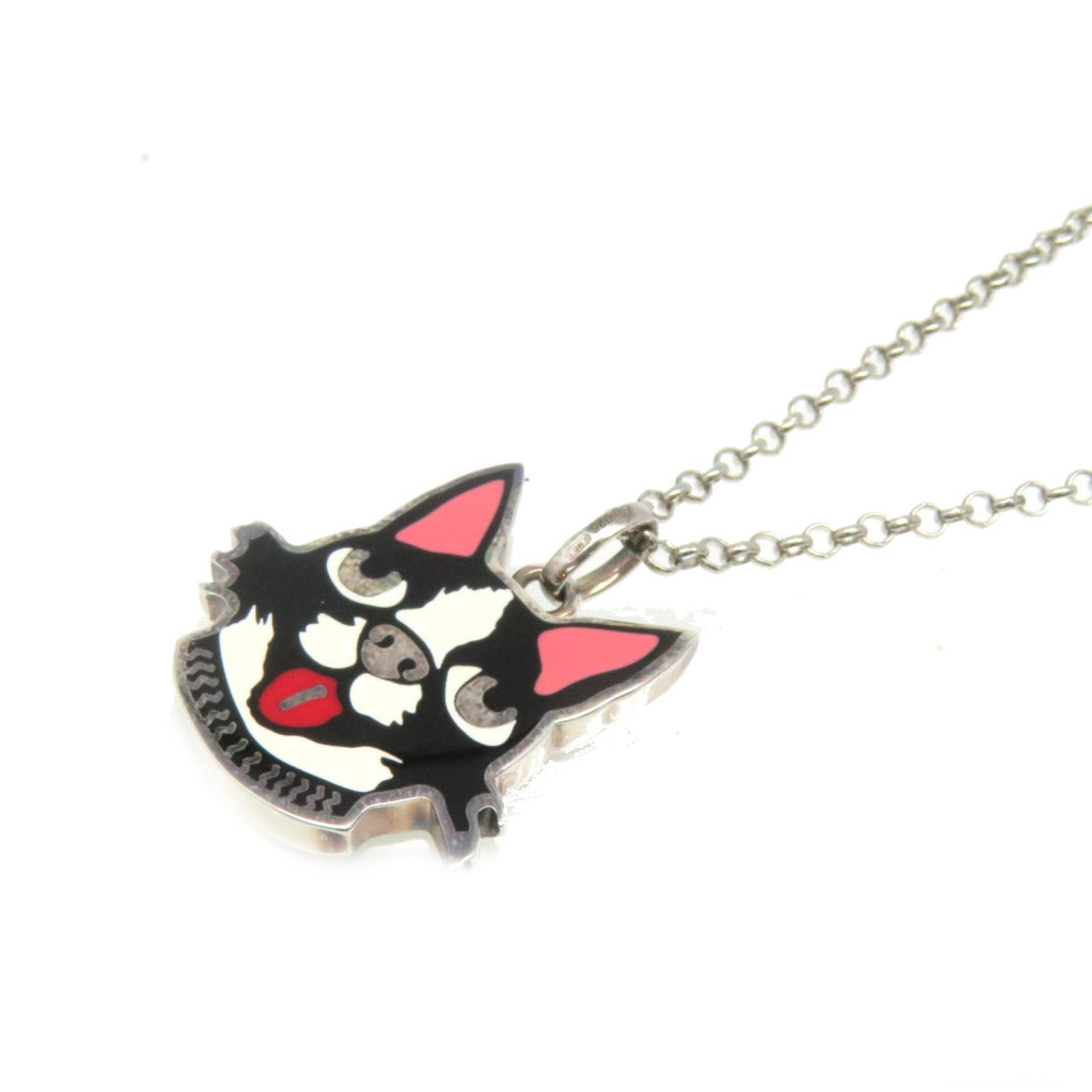 GUCCI 925 Sterling Silver Bosco Orso Necklace Necklace