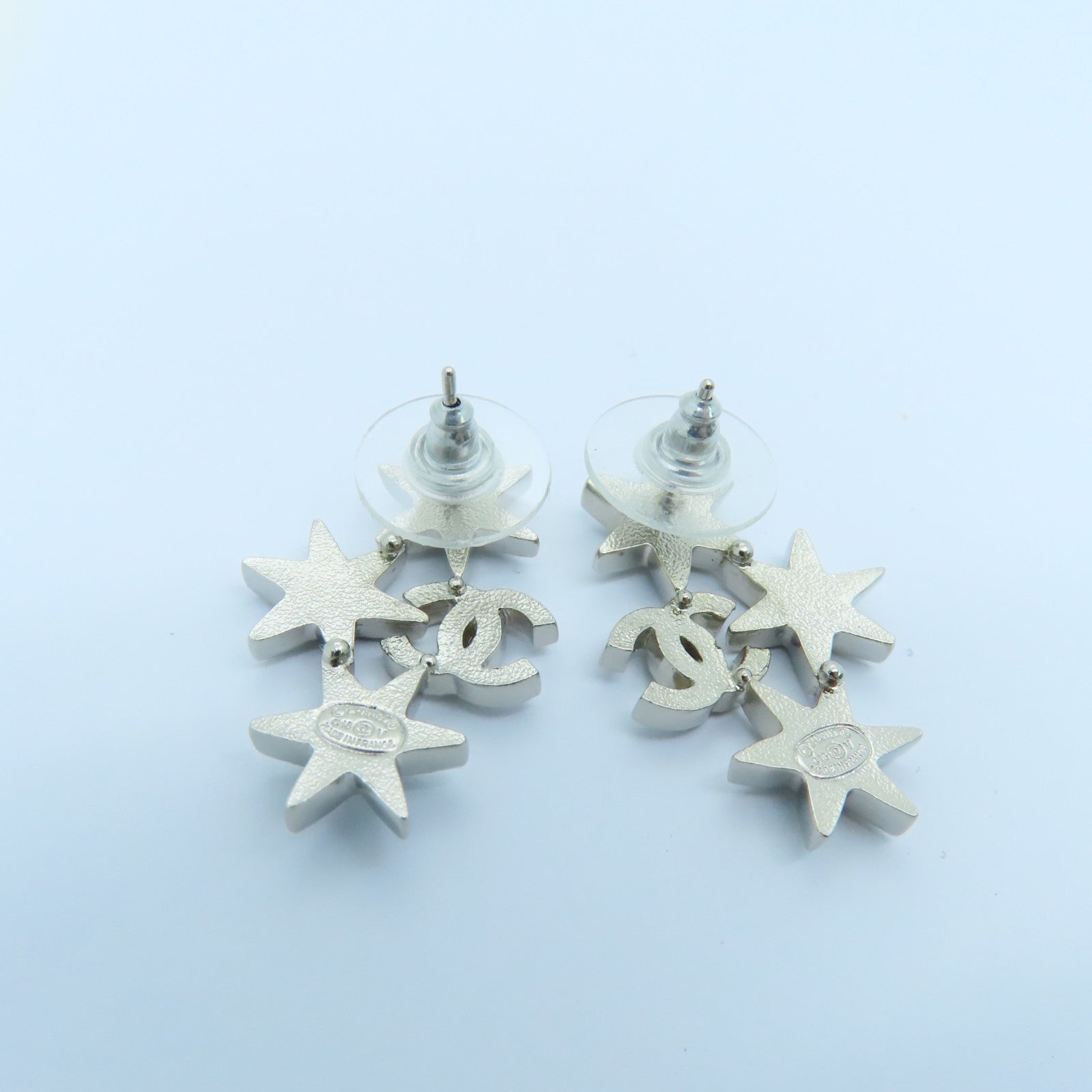 CHANEL 金属Earrings耳环银色