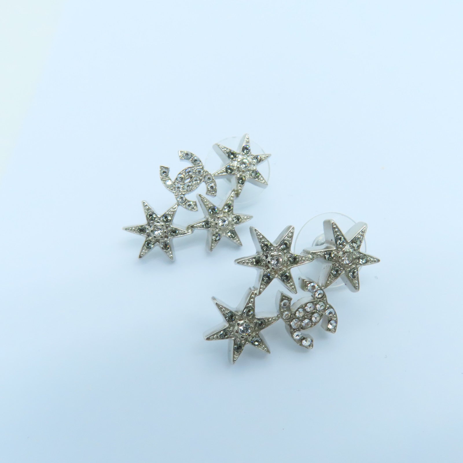 CHANEL 金属Earrings耳环银色