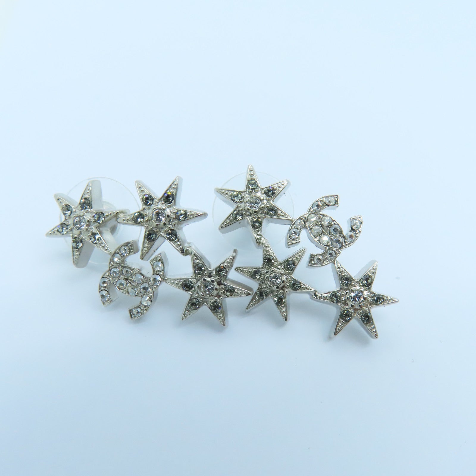 CHANEL 金属Earrings耳环银色