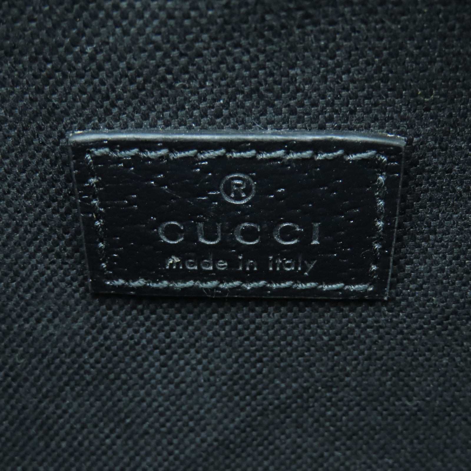 GUCCI 帆布Jumbo GG銀扣肩背袋黑色