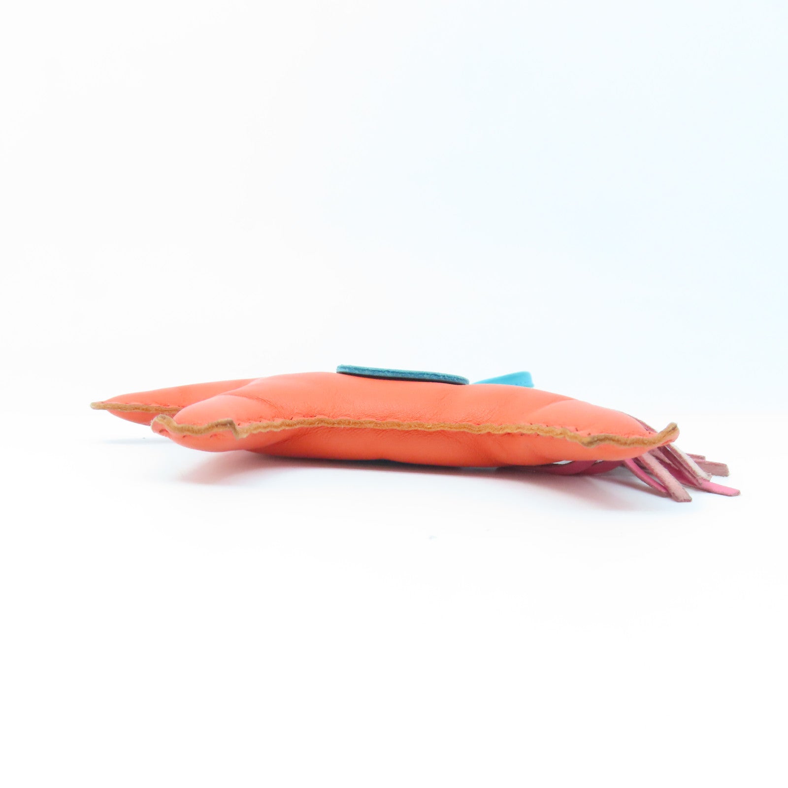 HERMES Veau Swift Leather Rodeo MM Charm Orange/Blue/Pink