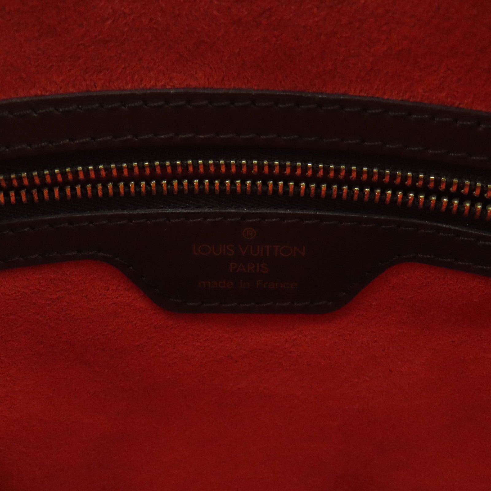 LOUIS VUITTON Damier Sac Plat PM金扣手挽袋啡色