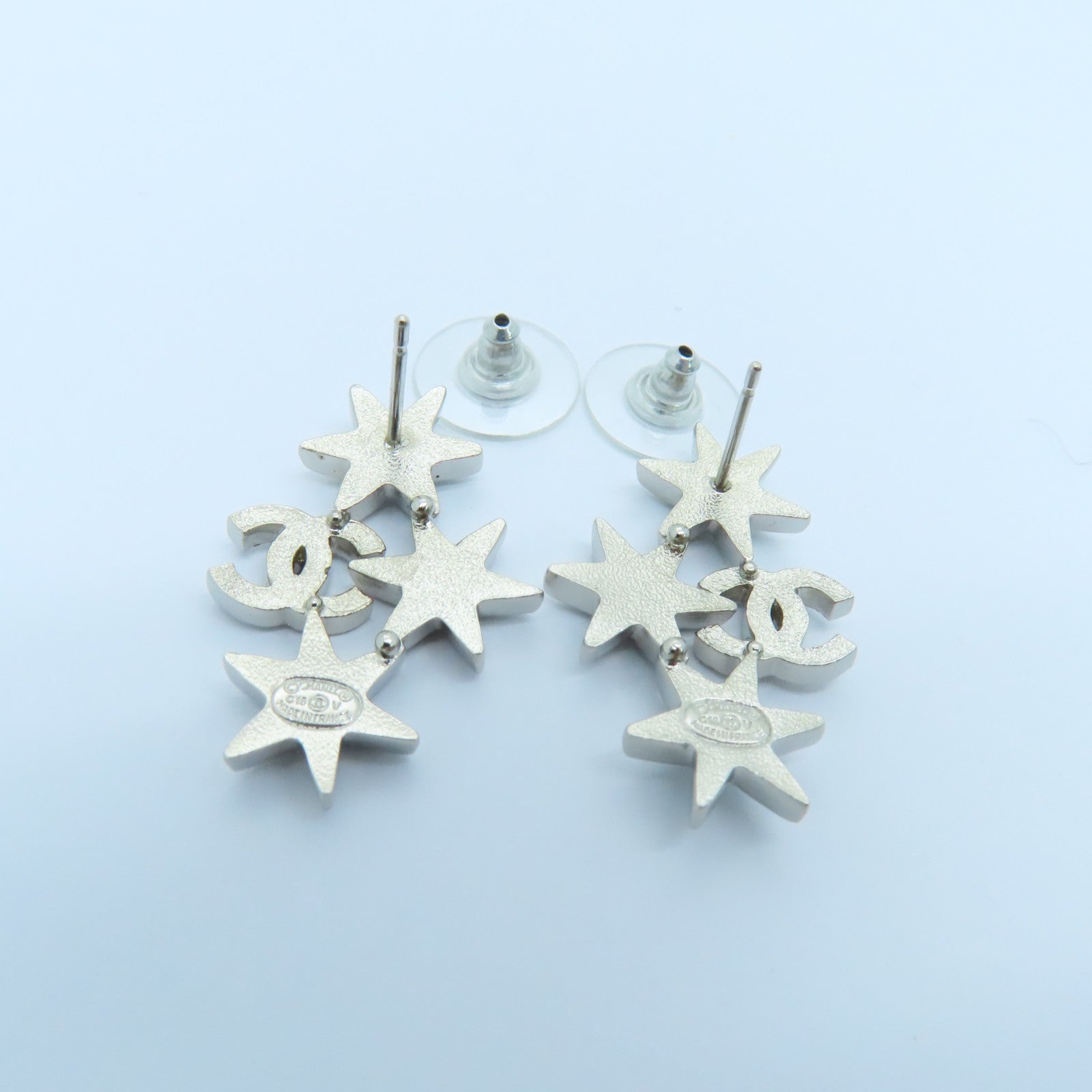 CHANEL 金属Earrings耳环银色
