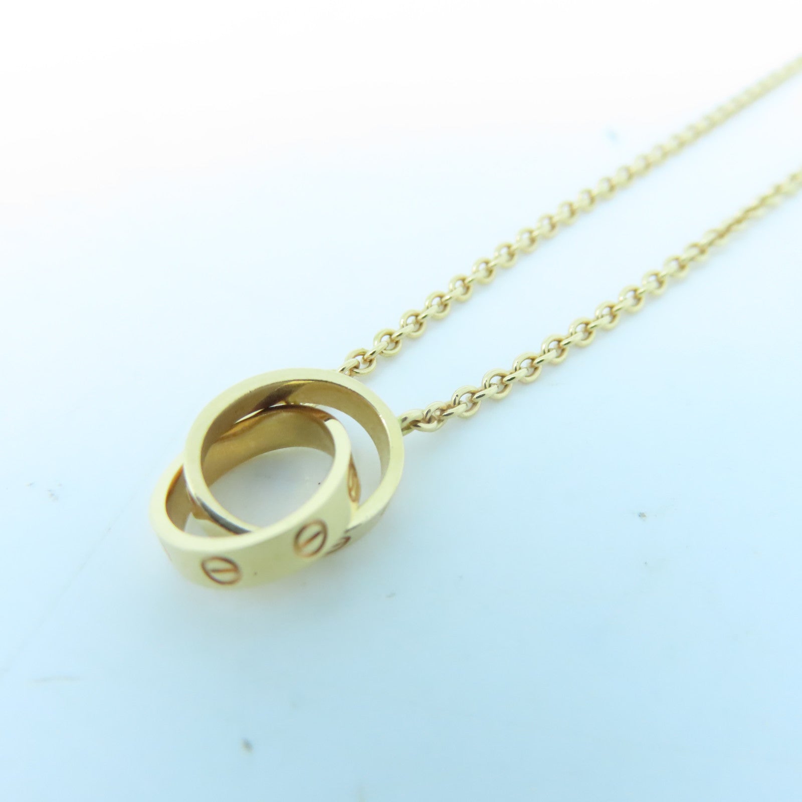 CARTIER 【激減優惠】18K玫瑰金Love Necklace項鍊#40cm
