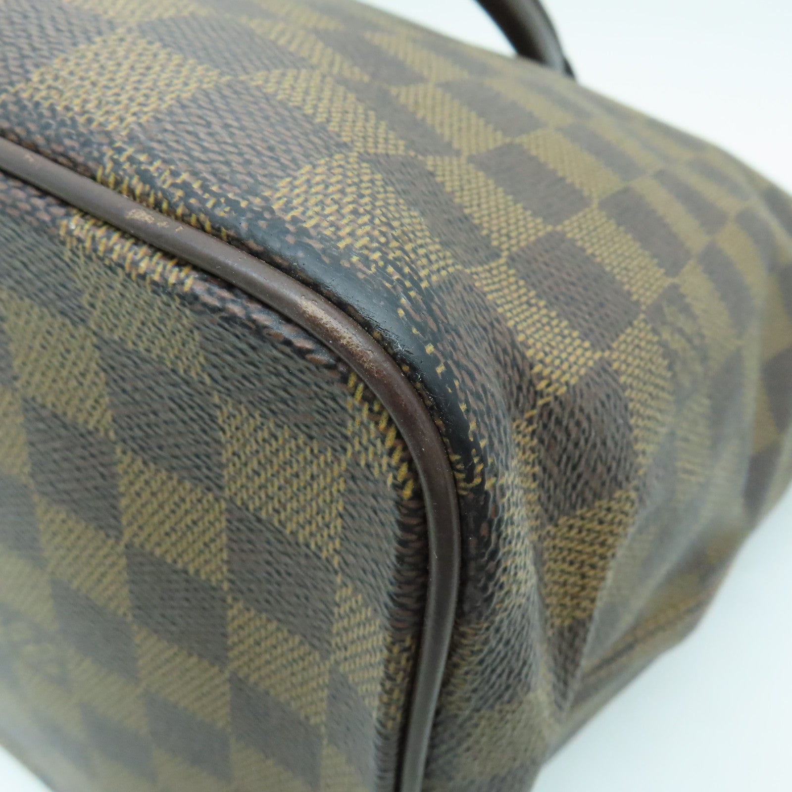 LOUIS VUITTON 【激減優惠】Damier Saleya MM金扣肩背袋棕色