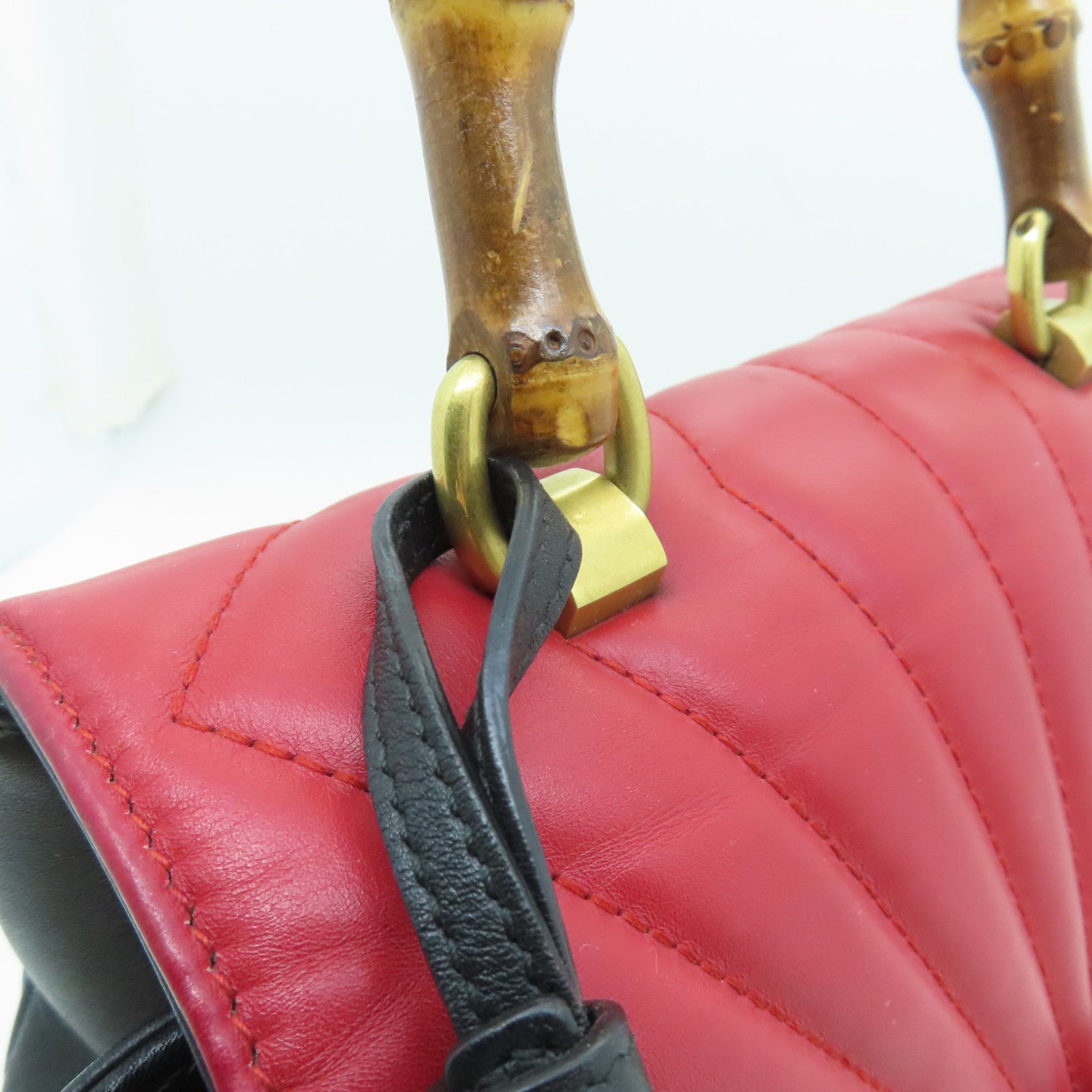 GUCCI 皮革Queen Margaret Backpack金扣背包深藍色/紅色/白色/粉紅色