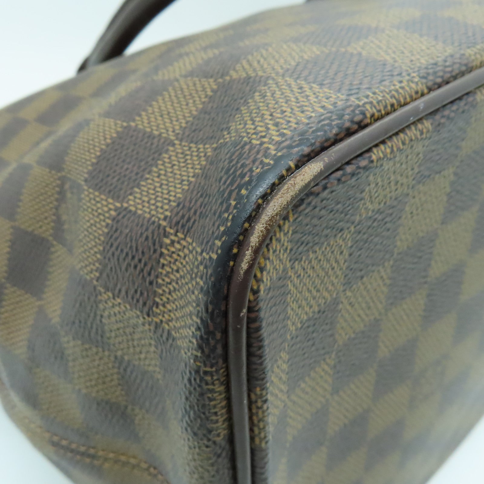 LOUIS VUITTON 【激減優惠】Damier Saleya MM金扣肩背袋棕色