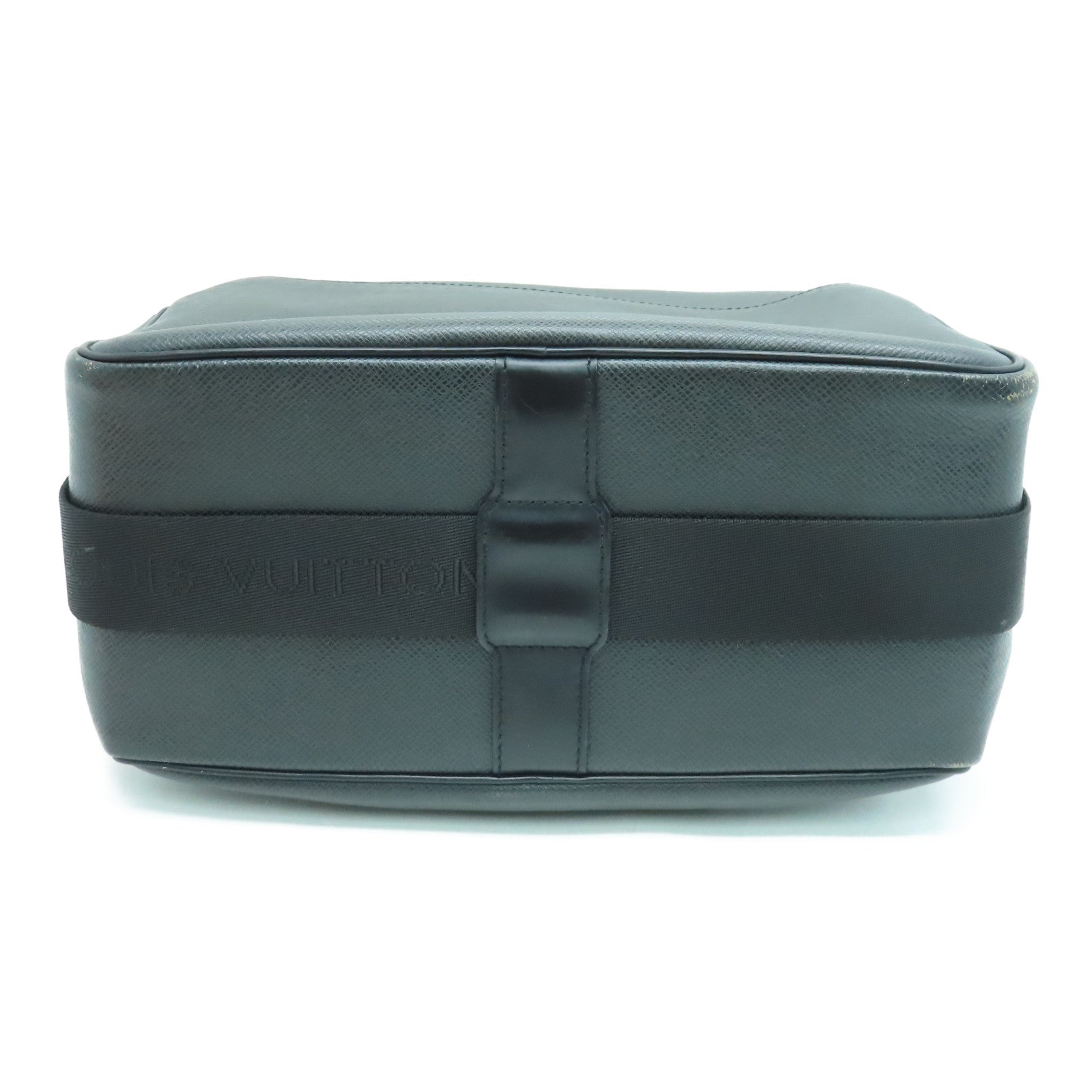 LOUIS VUITTON Taiga Reporter PM银扣肩背袋黑色