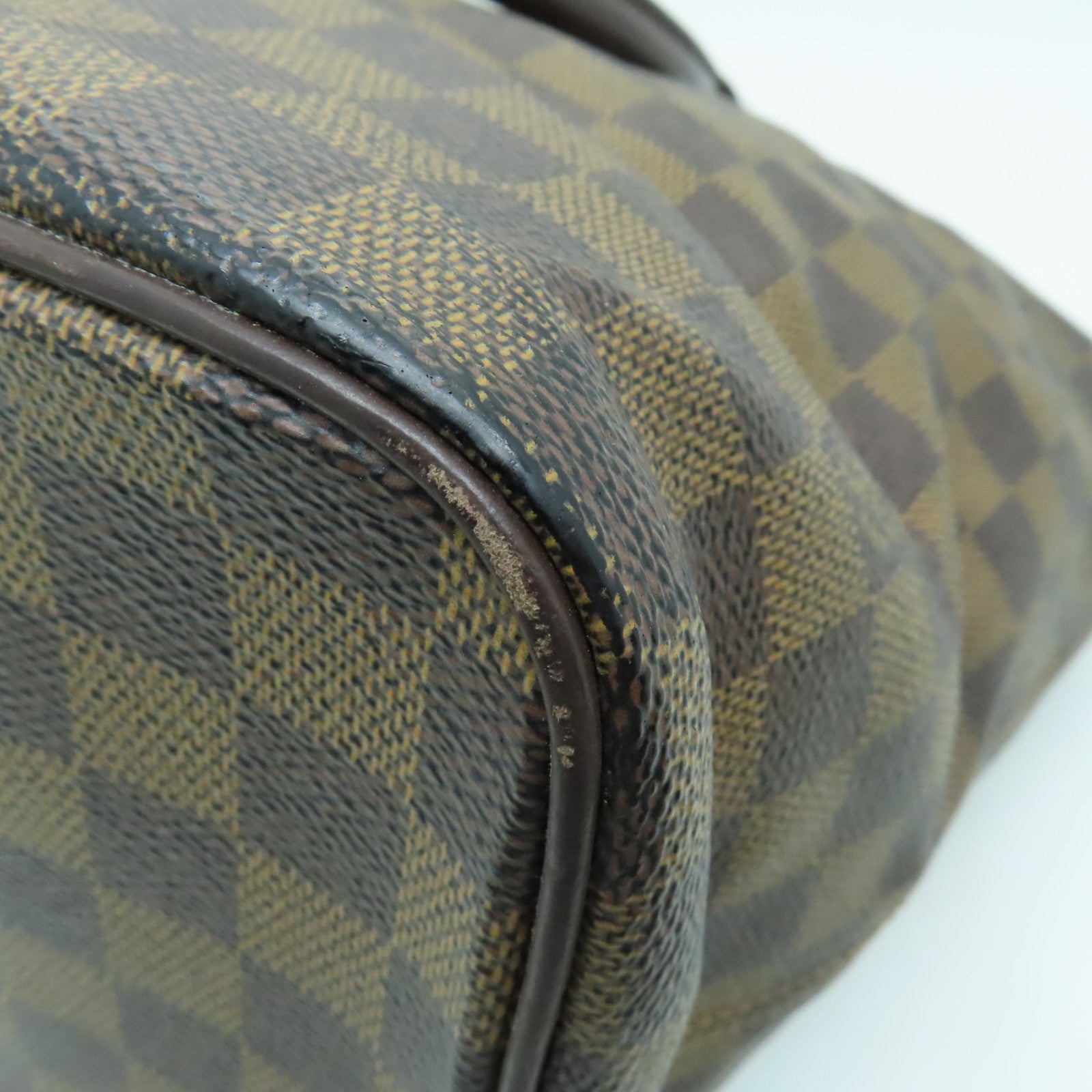 LOUIS VUITTON 【激減優惠】Damier Saleya MM金扣肩背袋棕色