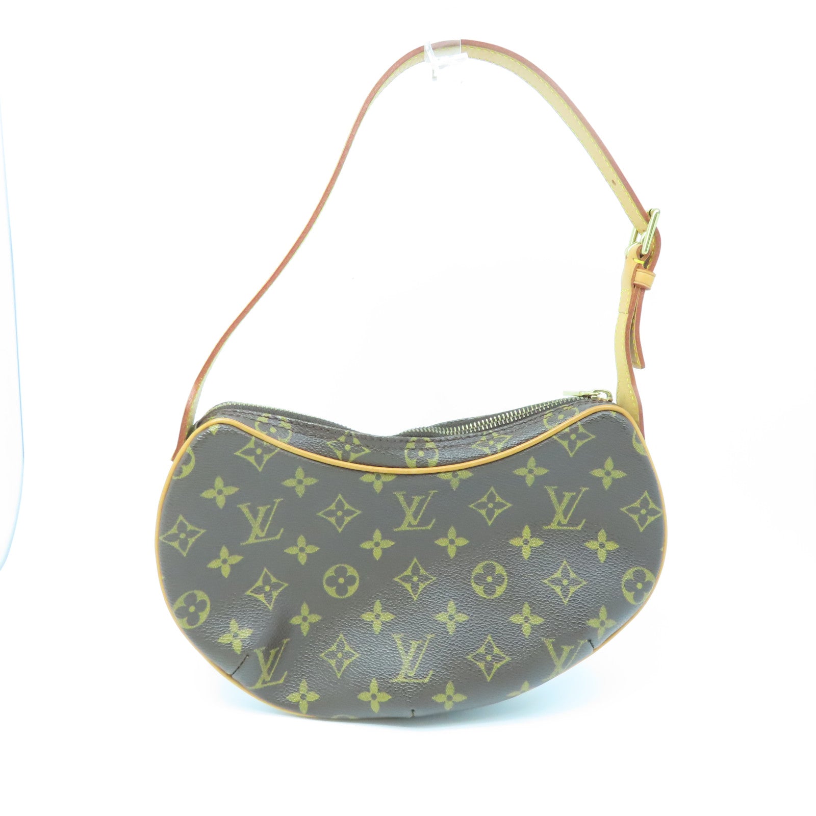 LOUIS VUITTON Monogram Croissant PM Hand Bag金扣手挽袋啡色