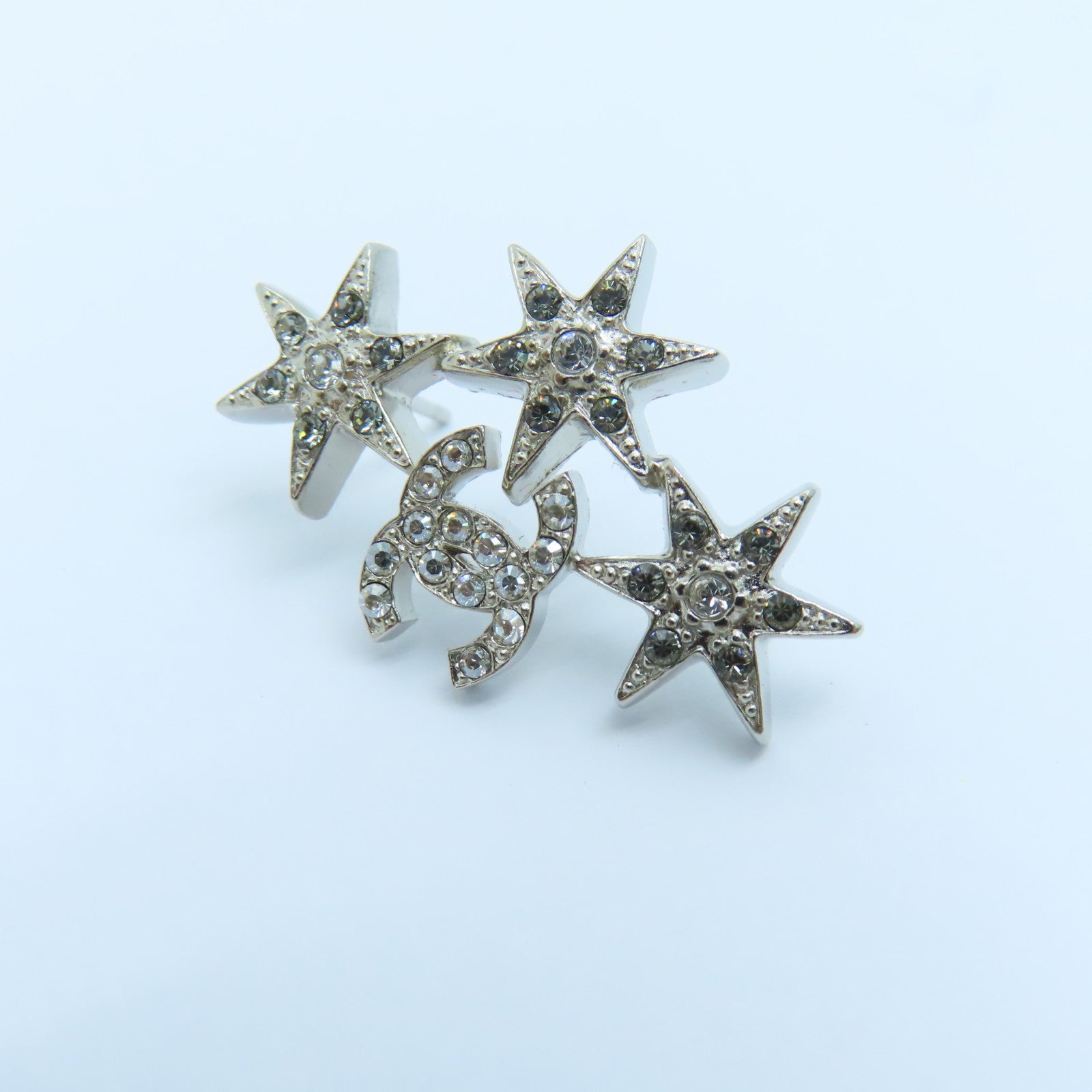 CHANEL 金属Earrings耳环银色