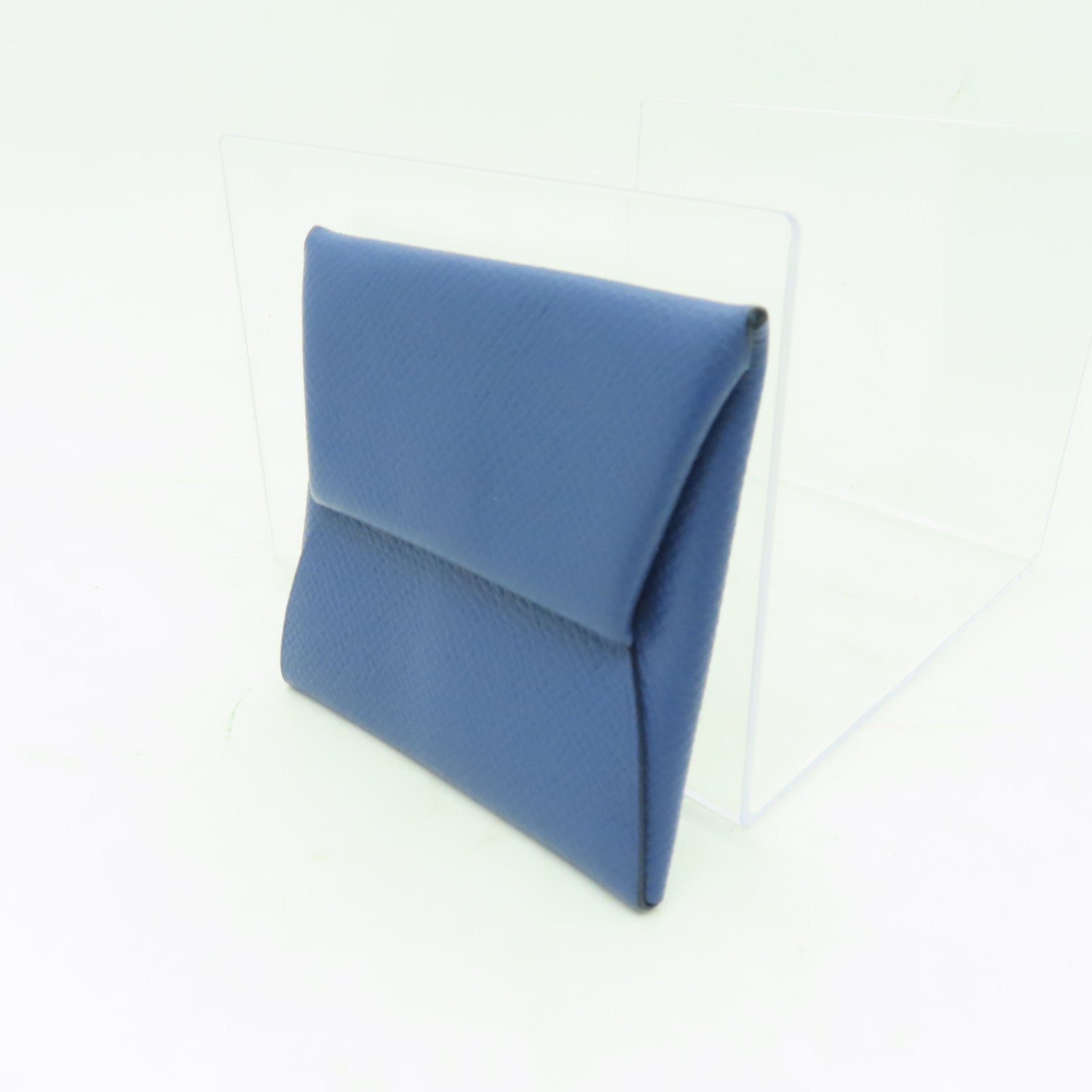 HERMES Epsom皮革Bastia Coins Case零錢包Bleu Agate深藍瑪瑙色